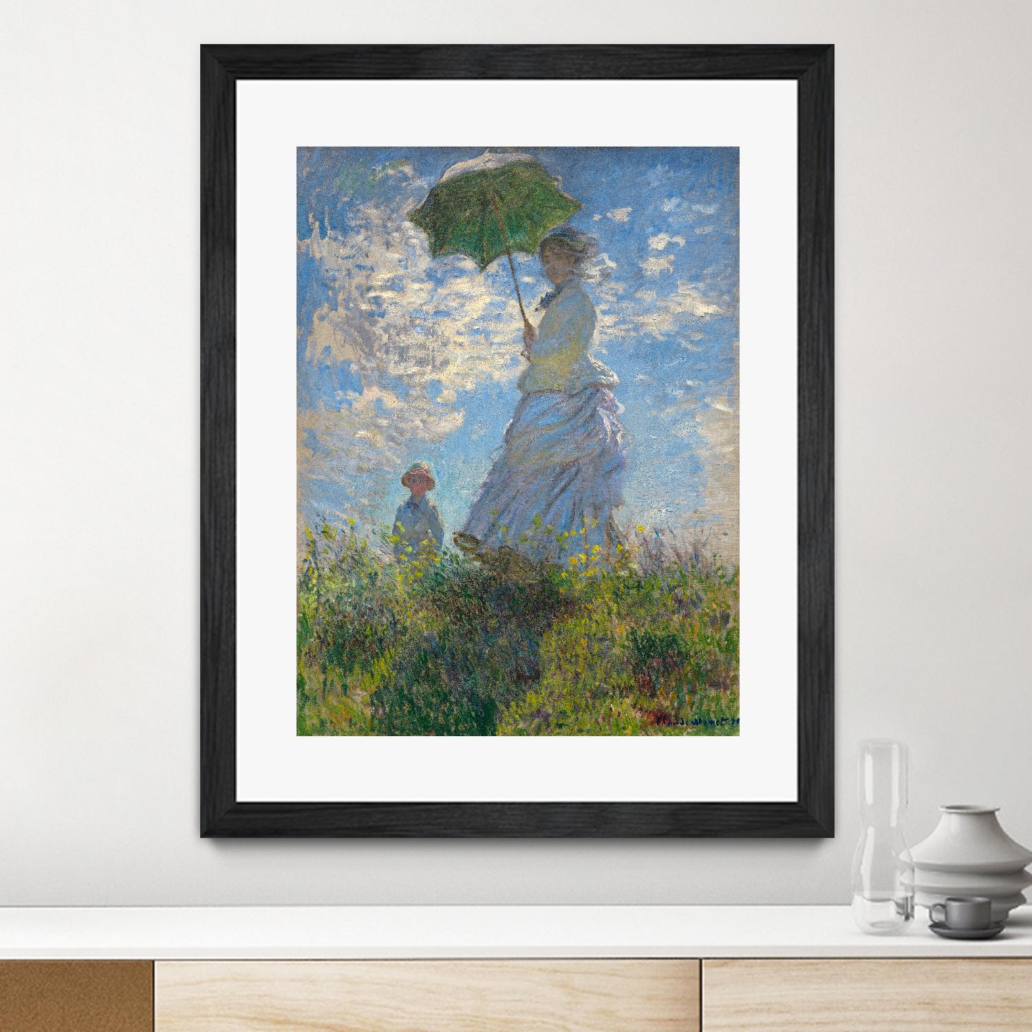 Woman with a Parasol - Madame Monet and Her Son, 1875 by Claude Monet on GIANT ART - masters museum