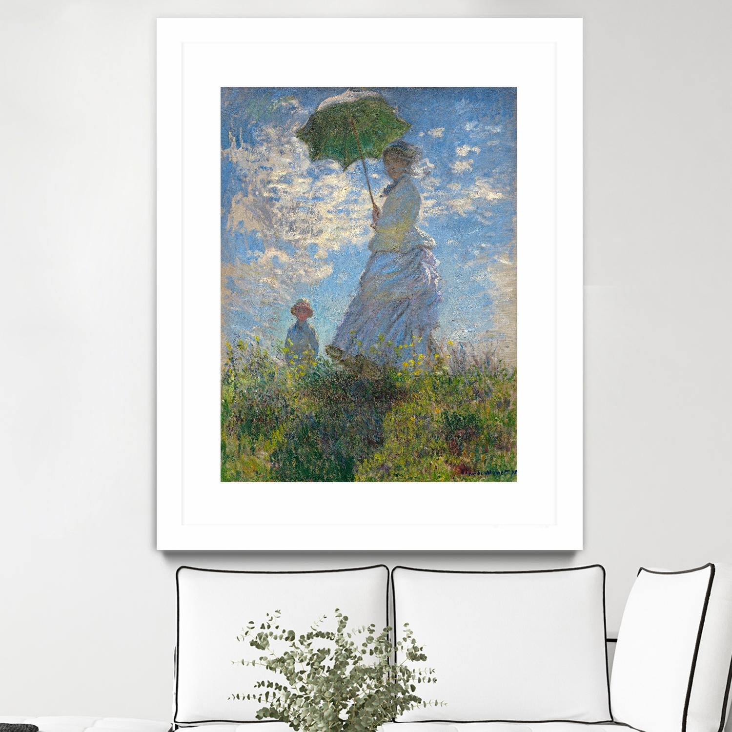Woman with a Parasol - Madame Monet and Her Son, 1875 by Claude Monet on GIANT ART - masters museum