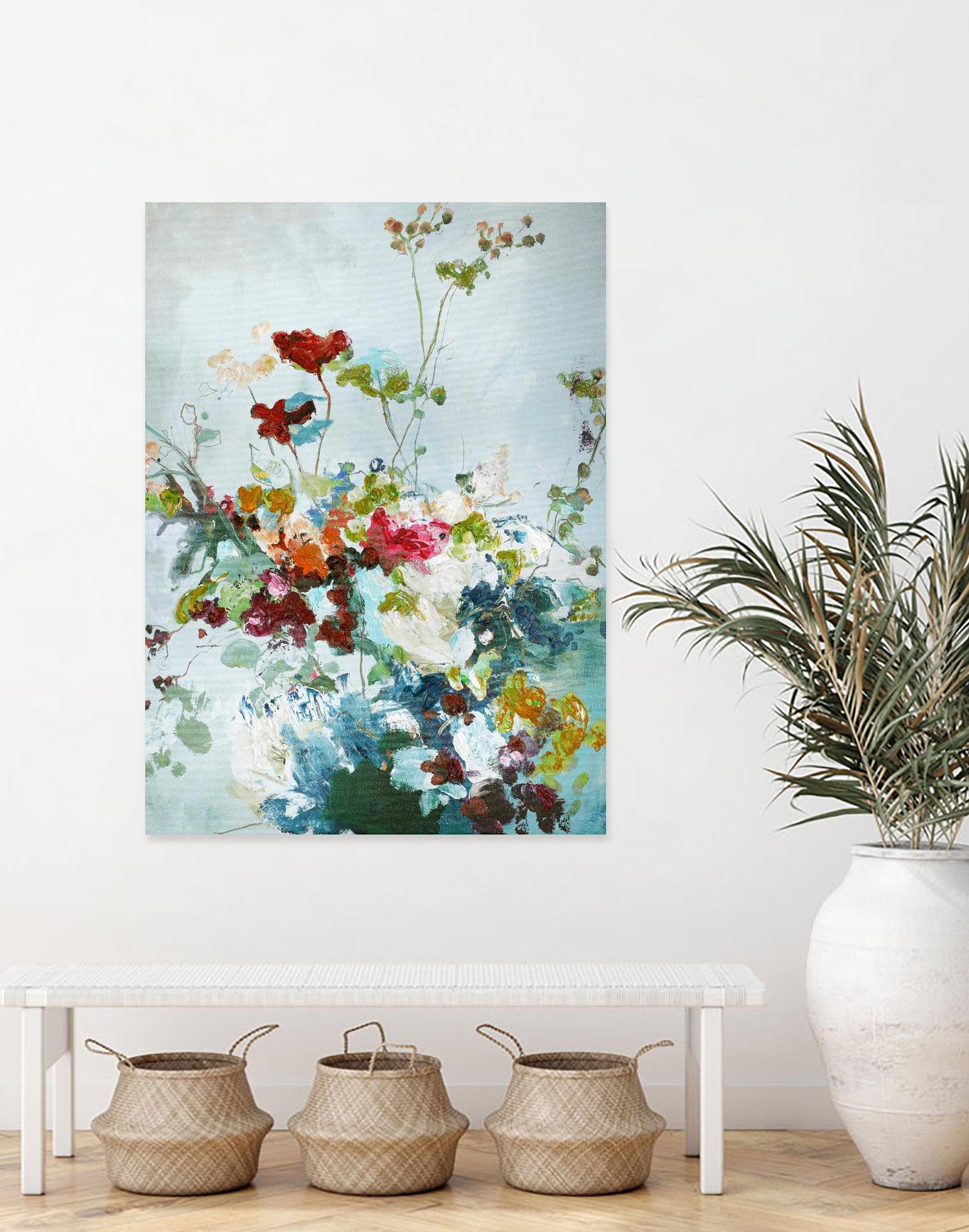 Abstract Floral 1 by Design Fabrikken on GIANT ART - multi floral/still life