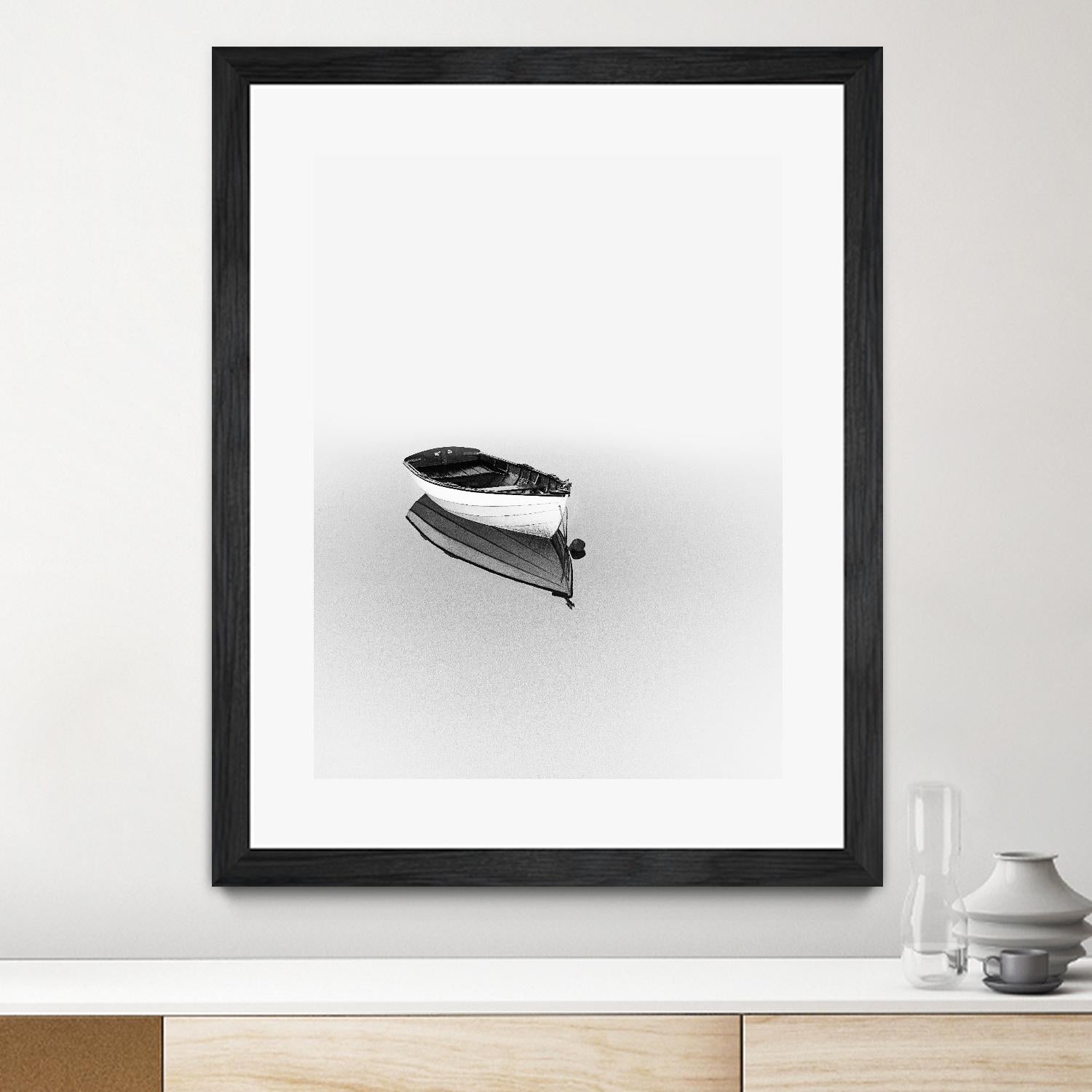 Solemn by Design Fabrikken on GIANT ART - black,white coastal, landscapes, photography, boats, waterways