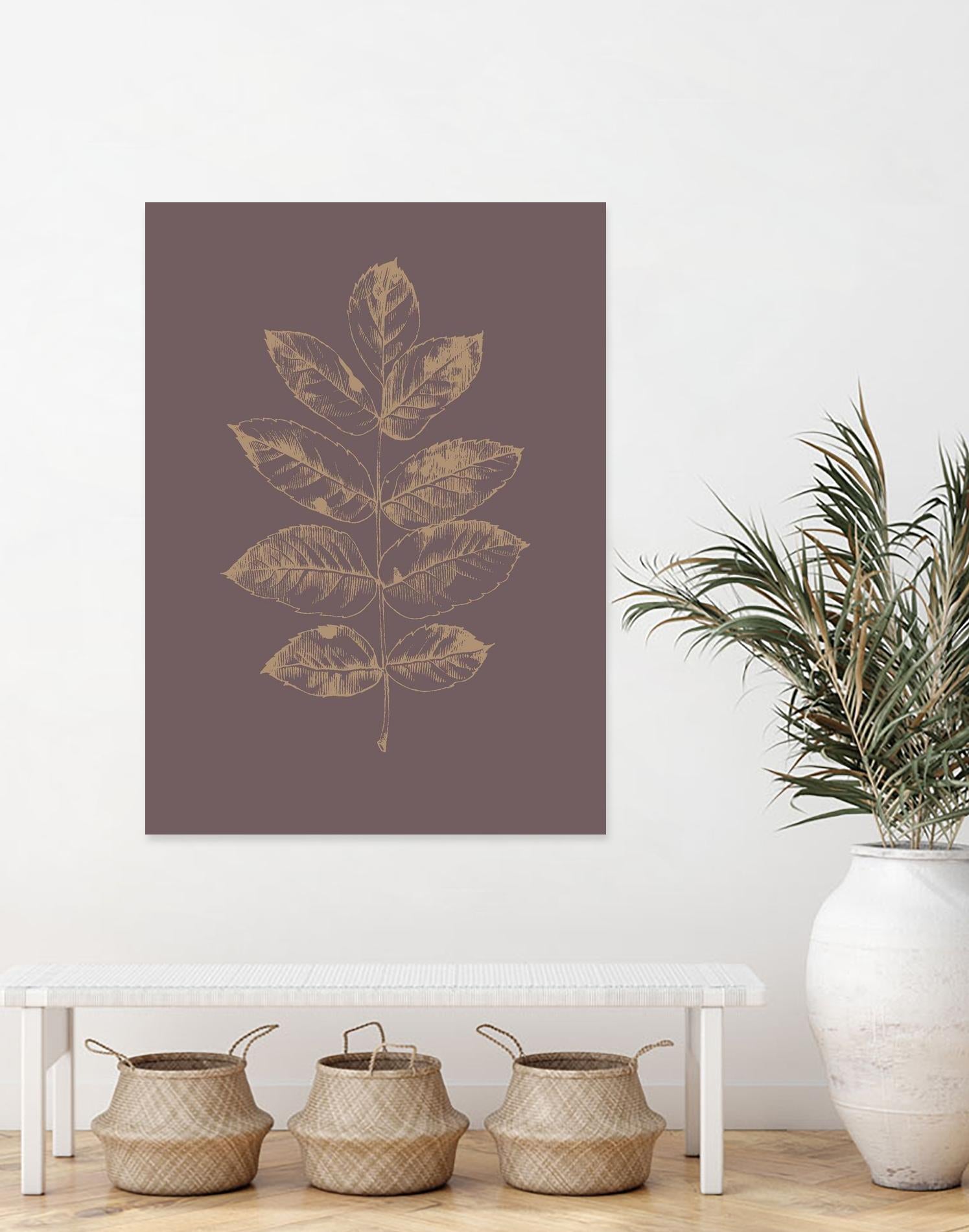 Botanica 2 by Design Fabrikken on GIANT ART - brown floral/still life, botanical, leaves, plants