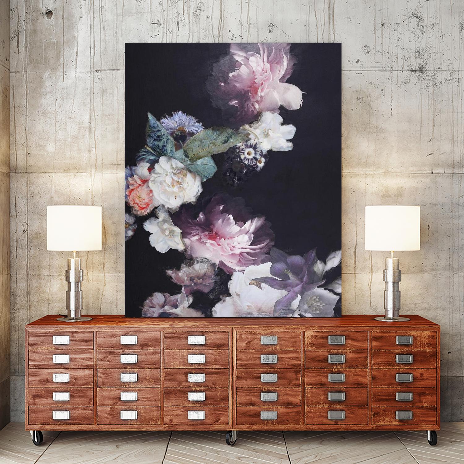 Purple Blossom 1 by Design Fabrikken on GIANT ART - pink flowers flowers
