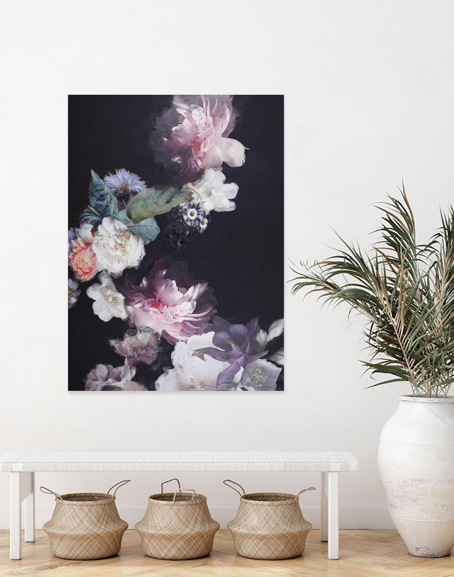 Purple Blossom 1 by Design Fabrikken on GIANT ART - pink flowers flowers