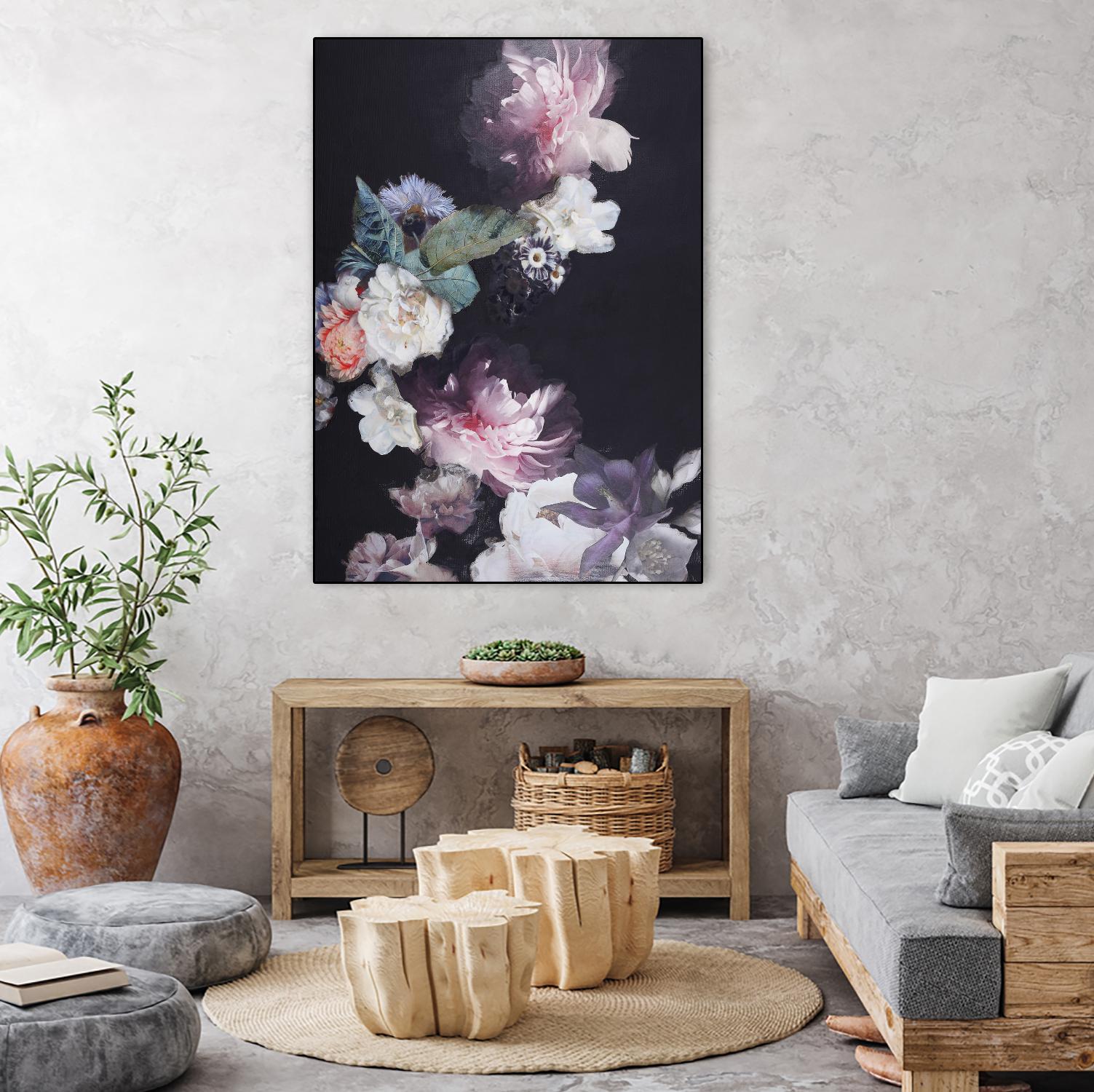 Purple Blossom 1 by Design Fabrikken on GIANT ART - pink flowers flowers