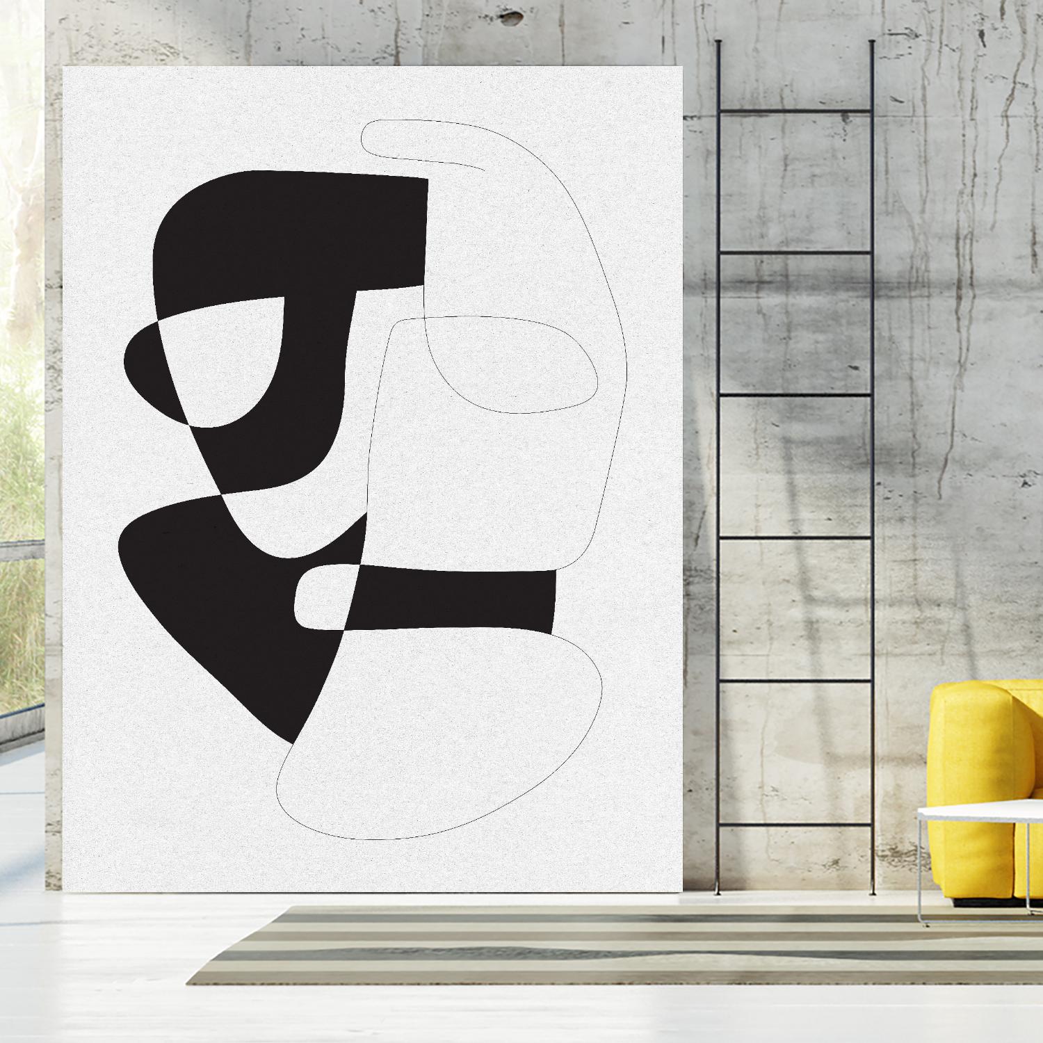 Graphical 3 by Design Fabrikken on GIANT ART - black,white abstracts, minimalist, line art