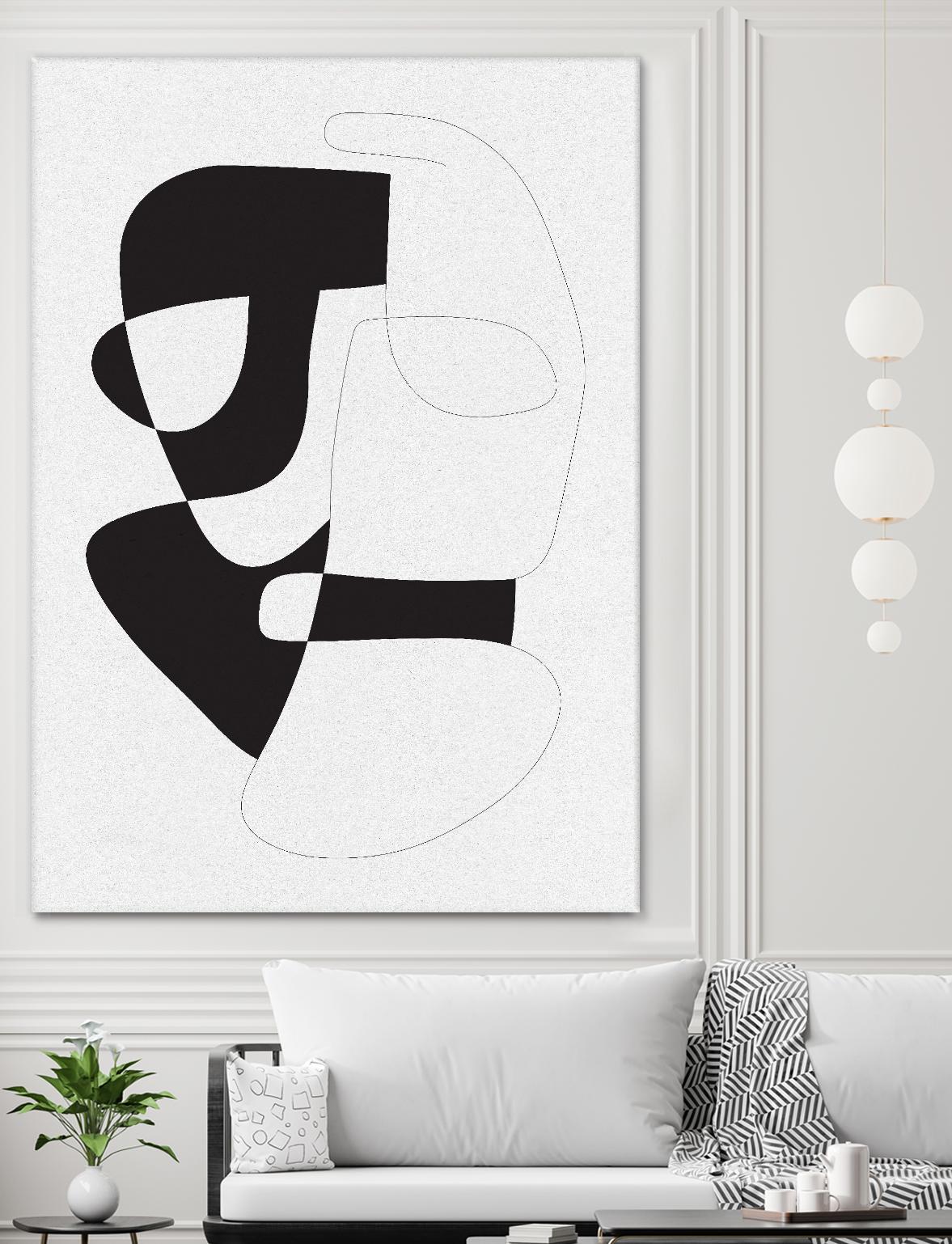 Graphical 3 by Design Fabrikken on GIANT ART - black,white abstracts, minimalist, line art