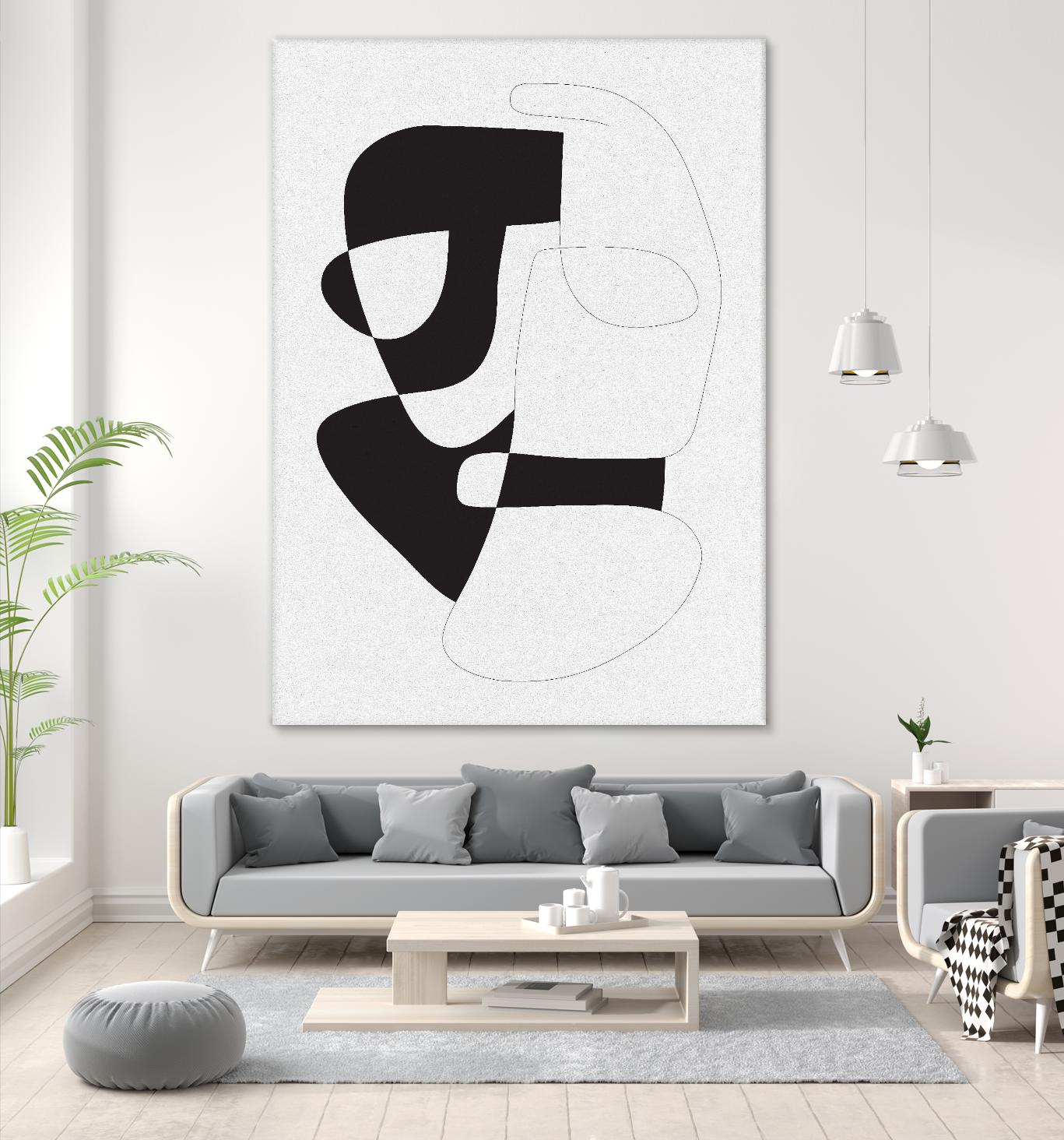 Graphical 3 by Design Fabrikken on GIANT ART - black,white abstracts, minimalist, line art