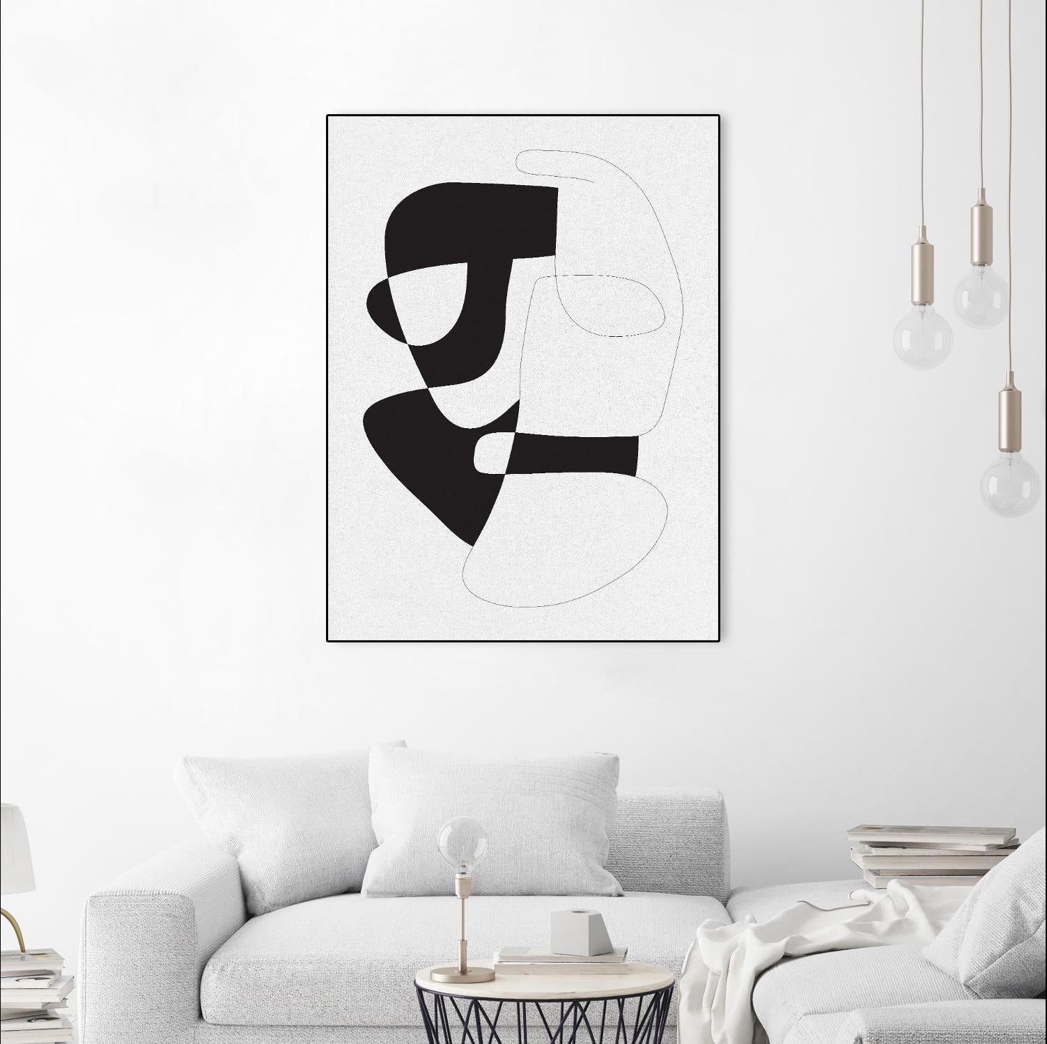 Graphical 3 by Design Fabrikken on GIANT ART - black,white abstracts, minimalist, line art