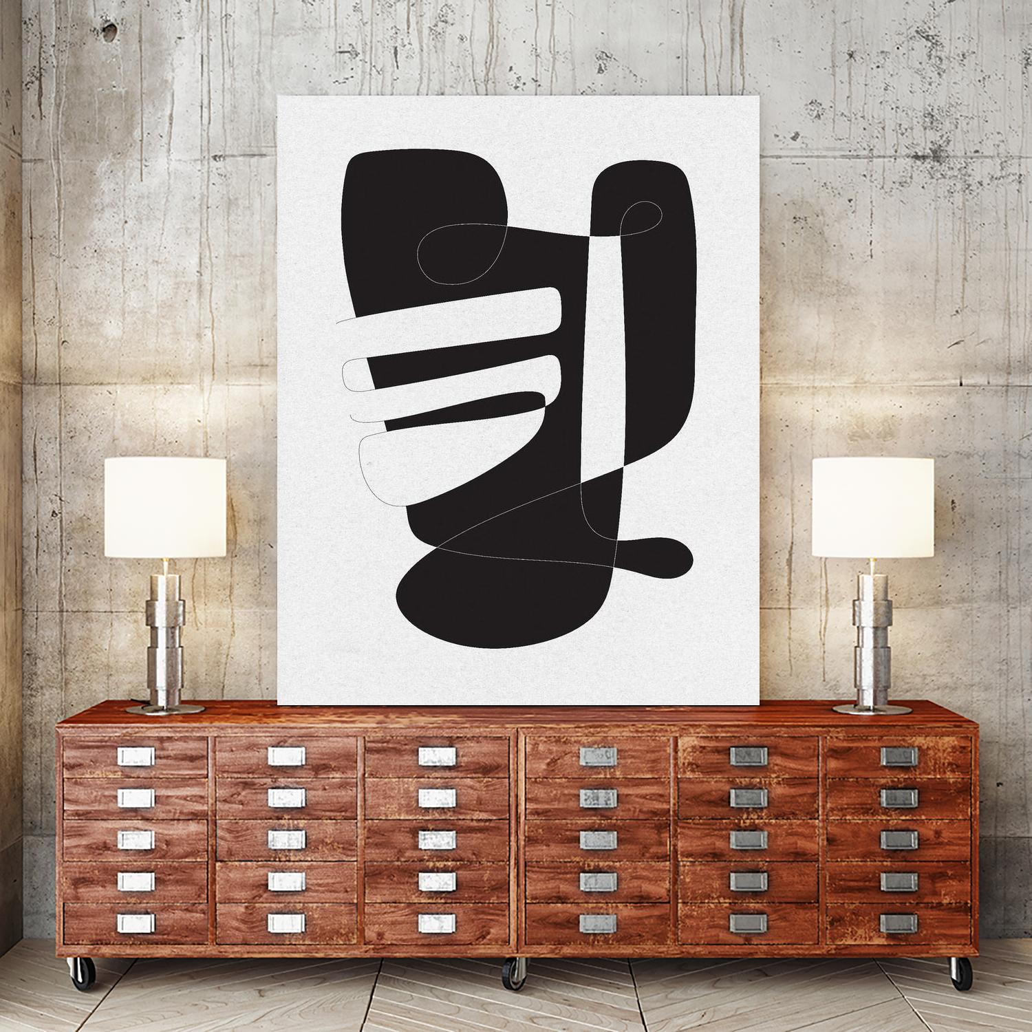 Graphical 4 by Design Fabrikken on GIANT ART - black,white abstracts, minimalist, line art