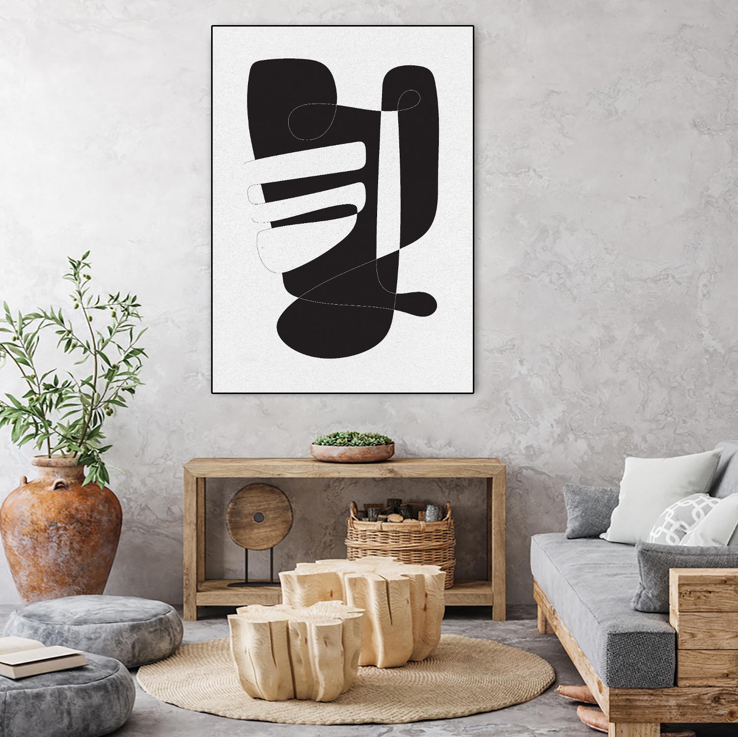 Graphical 4 by Design Fabrikken on GIANT ART - black,white abstracts, minimalist, line art