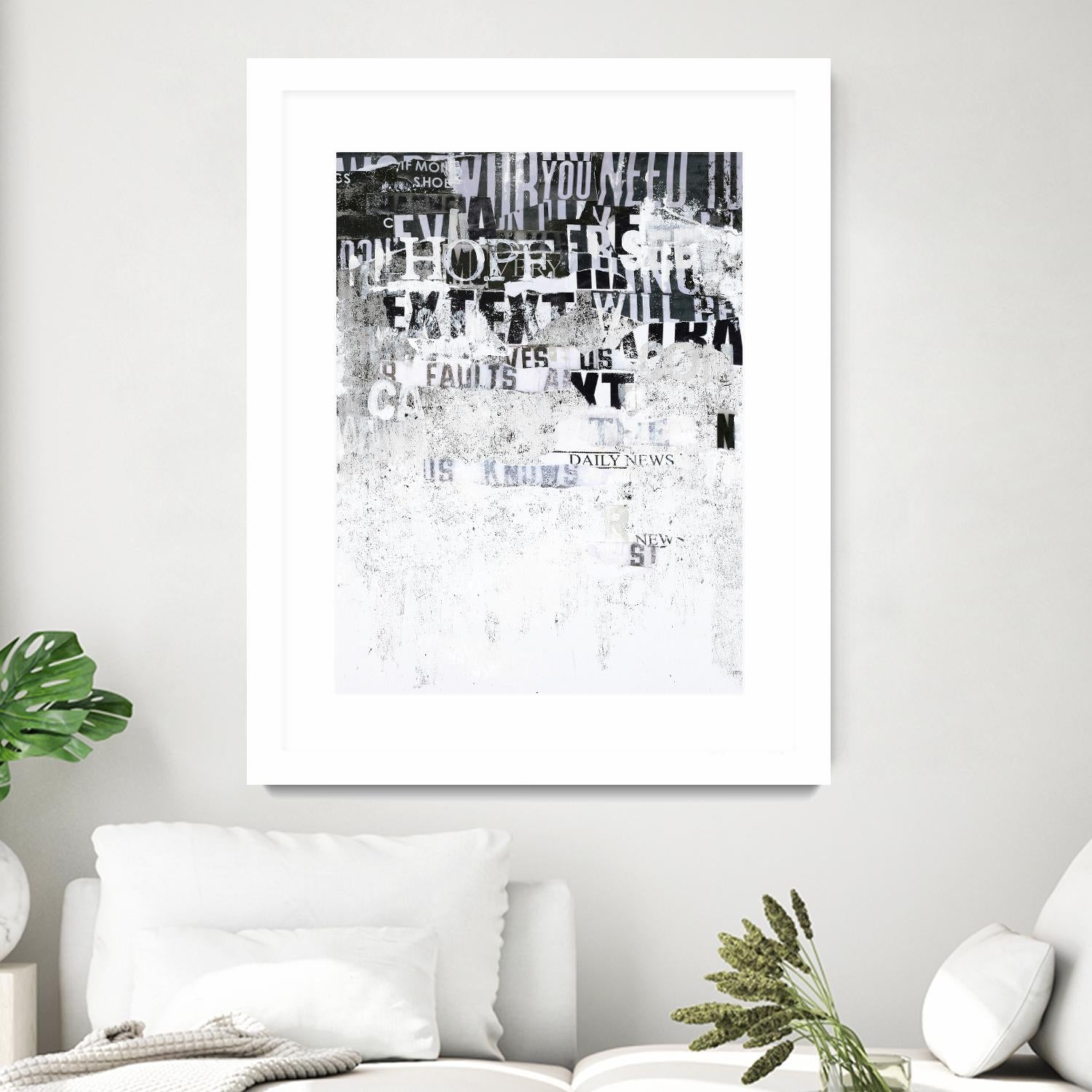 Hope by Design Fabrikken on GIANT ART - black,white design/type, college