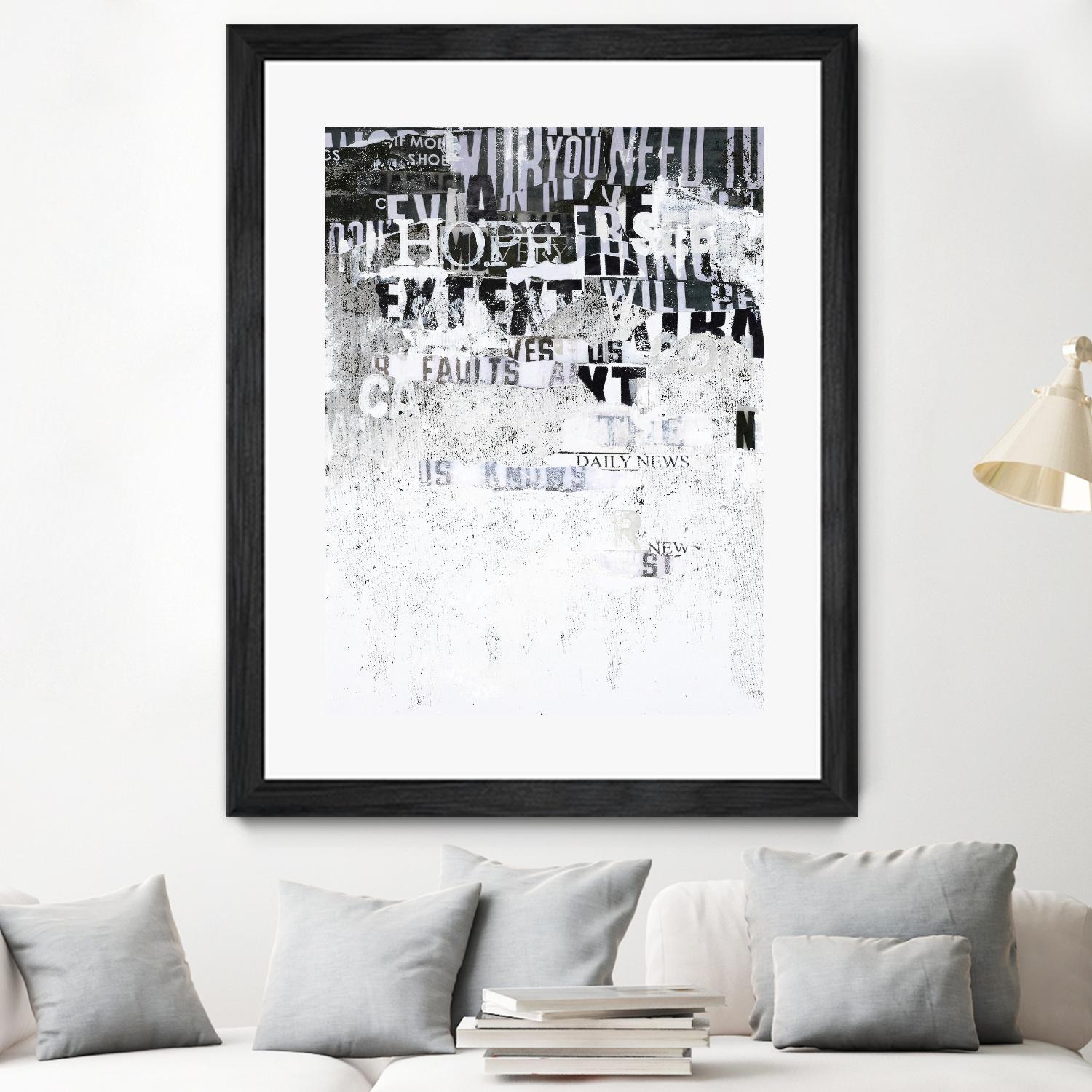 Hope by Design Fabrikken on GIANT ART - black,white design/type, college