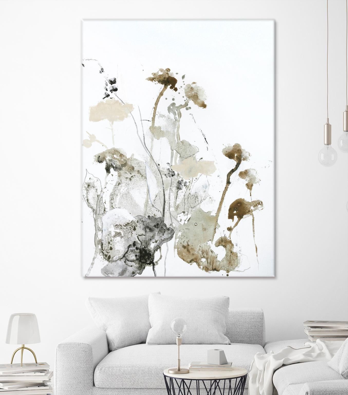 These Days 1 by Design Fabrikken on GIANT ART - black,white contemporary, floral/still life, minimalist