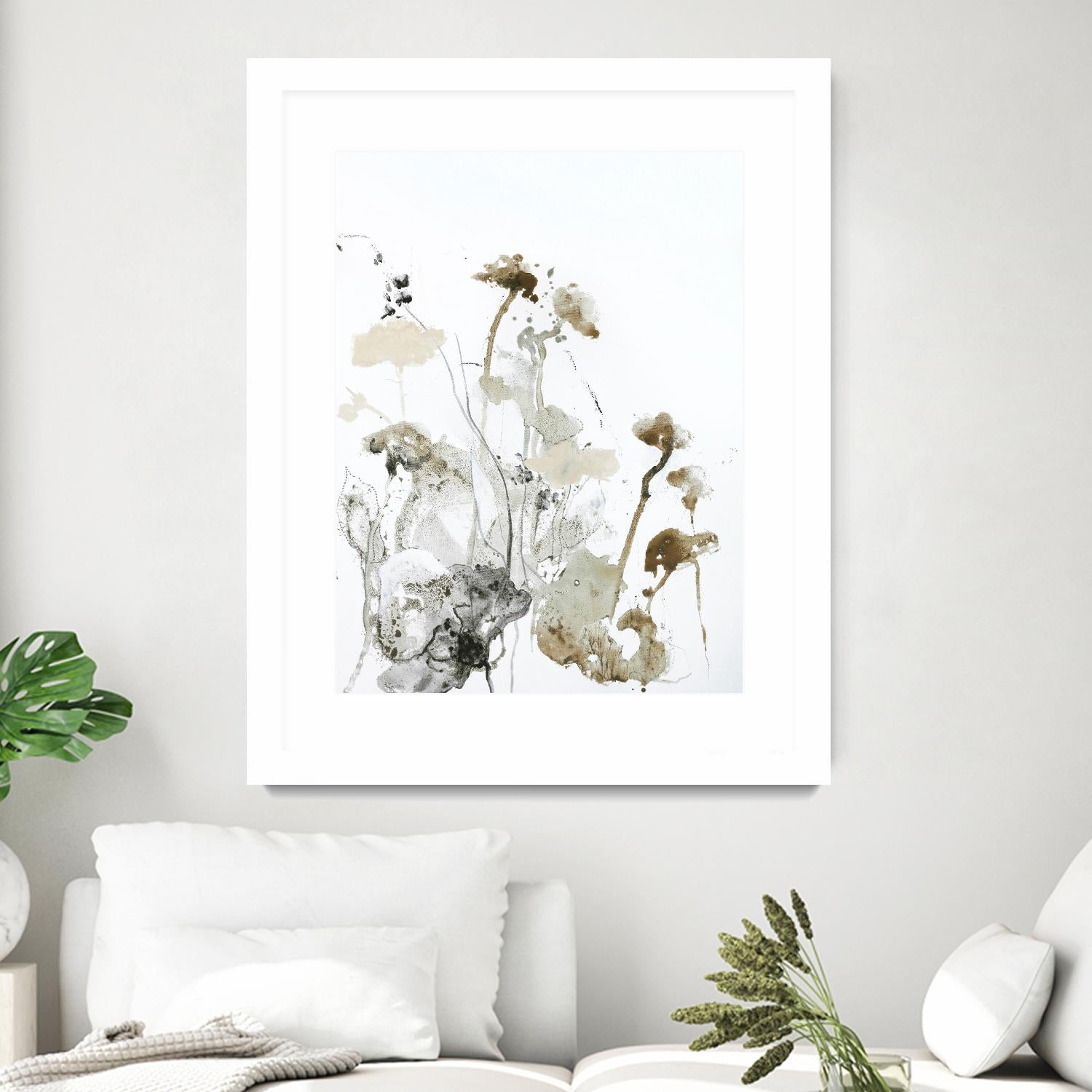 These Days 1 by Design Fabrikken on GIANT ART - black,white contemporary, floral/still life, minimalist