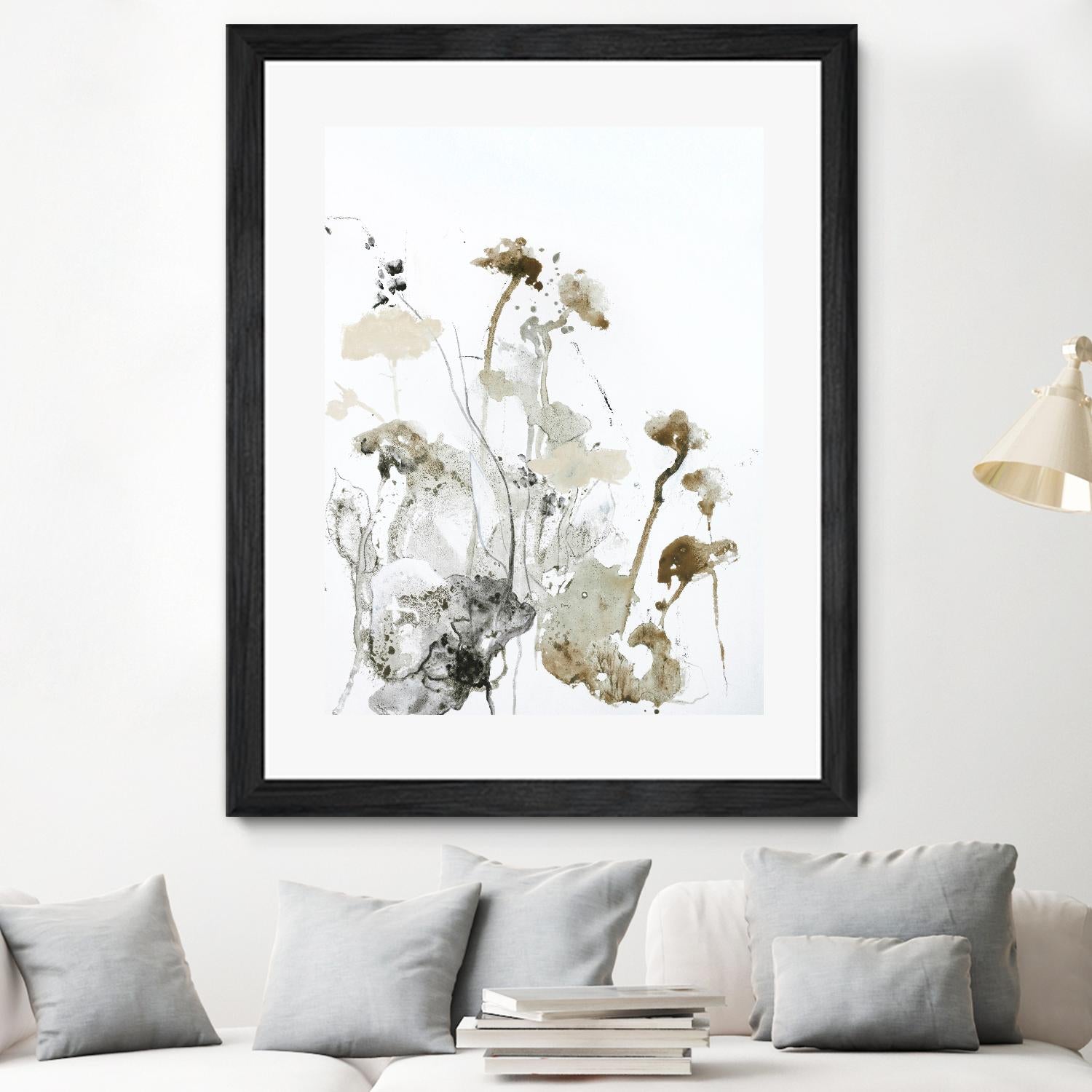 These Days 1 by Design Fabrikken on GIANT ART - black,white contemporary, floral/still life, minimalist
