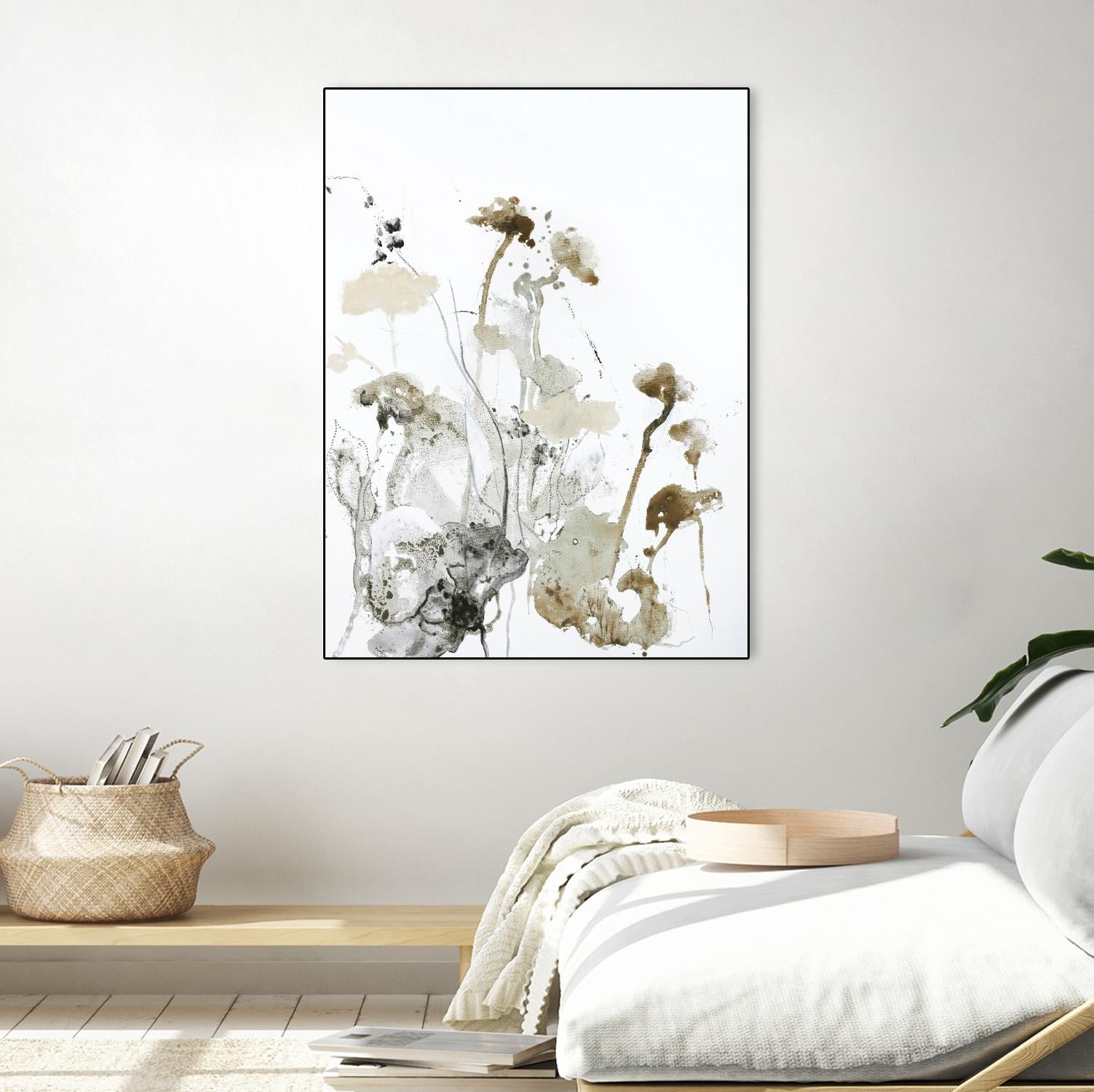 These Days 1 by Design Fabrikken on GIANT ART - black,white contemporary, floral/still life, minimalist