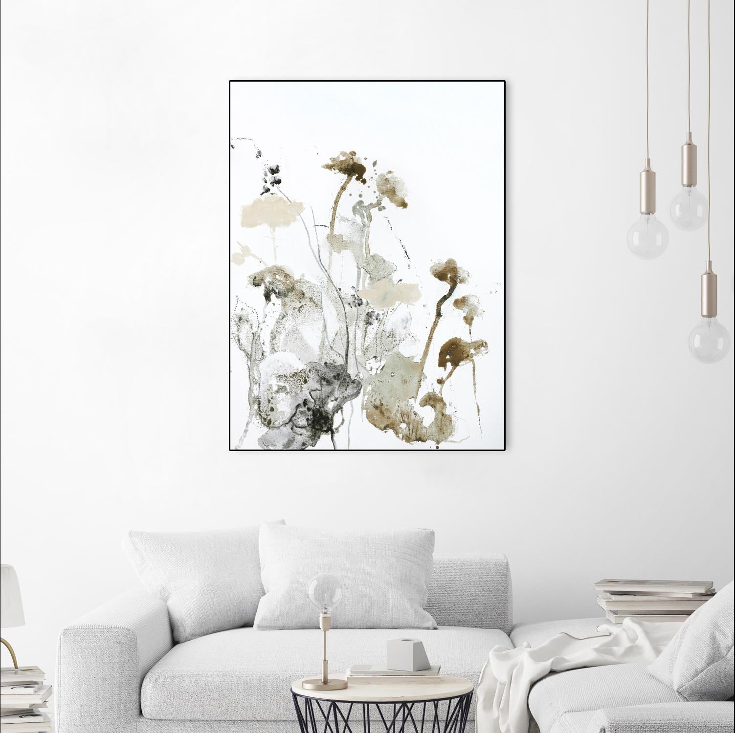 These Days 1 by Design Fabrikken on GIANT ART - black,white contemporary, floral/still life, minimalist