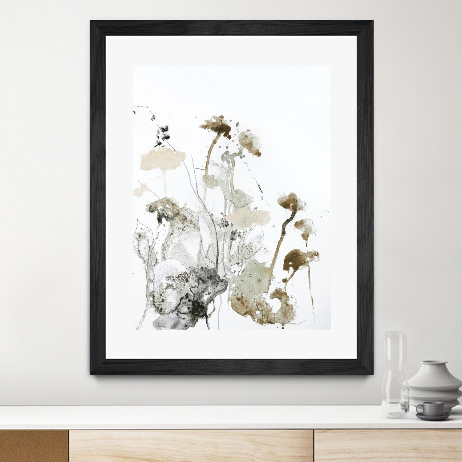 These Days 1 by Design Fabrikken on GIANT ART - black,white contemporary, floral/still life, minimalist