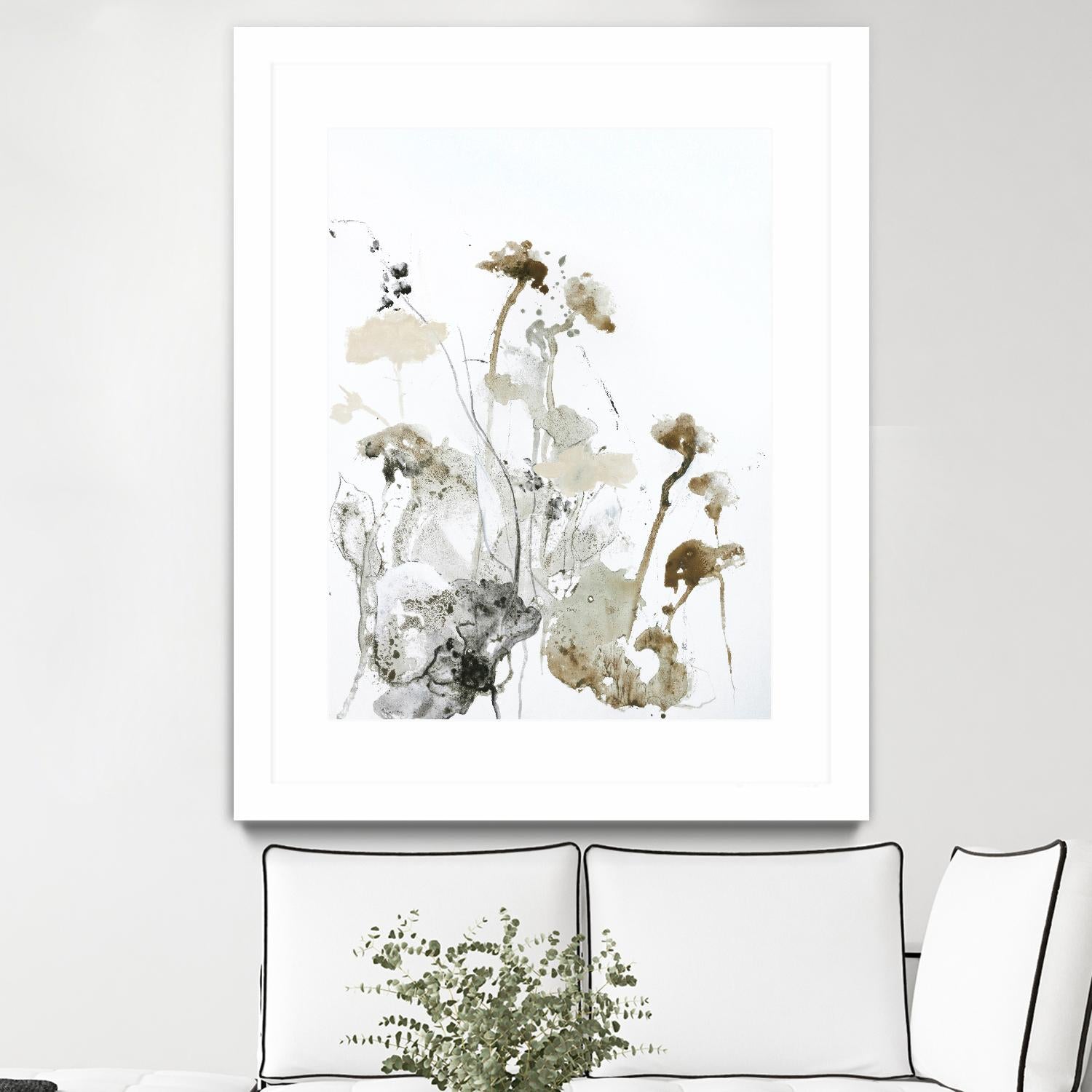 These Days 1 by Design Fabrikken on GIANT ART - black,white contemporary, floral/still life, minimalist