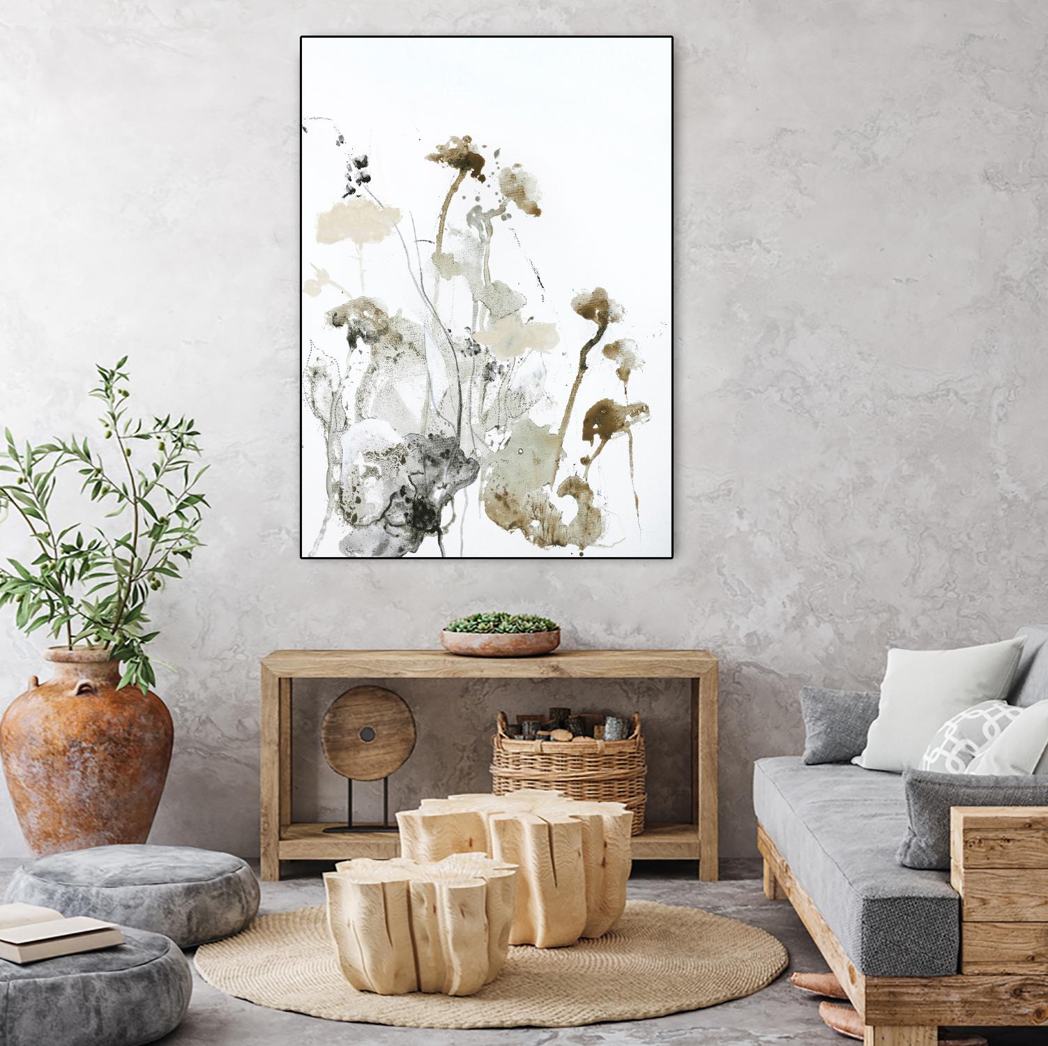 These Days 1 by Design Fabrikken on GIANT ART - black,white contemporary, floral/still life, minimalist