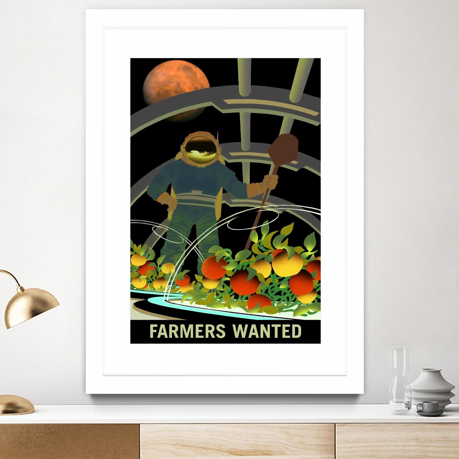 Farmers Wanted by NASA on GIANT ART - multicolor novelty