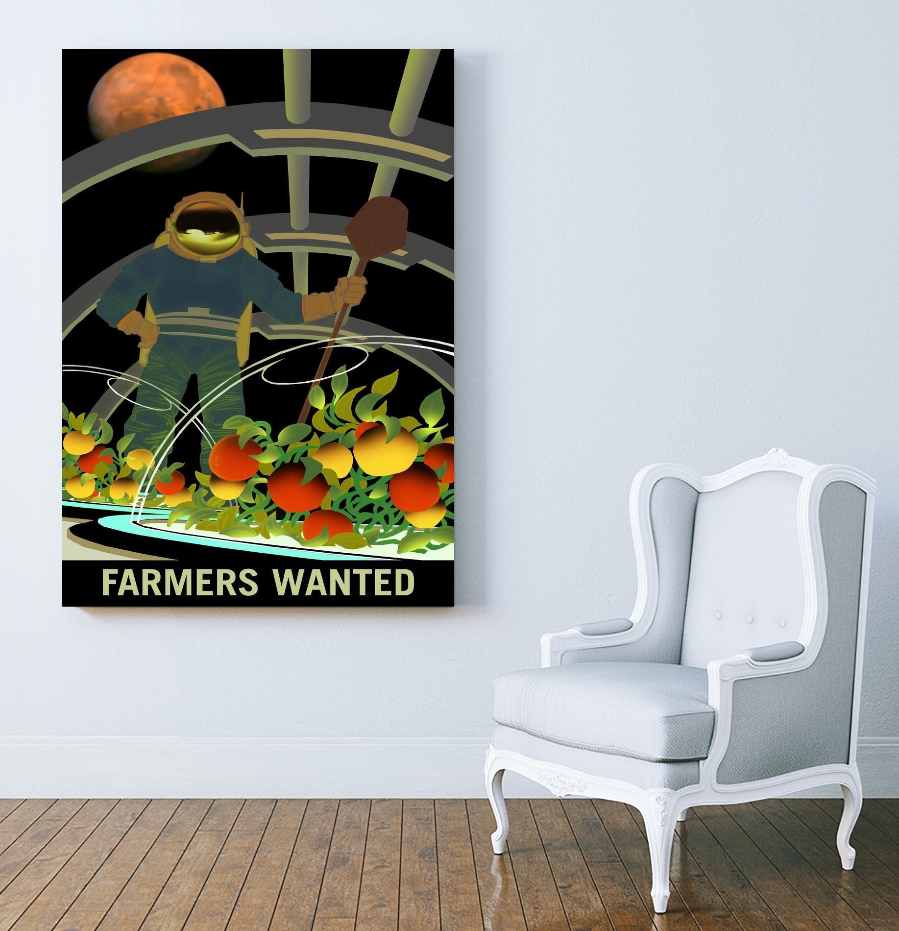 Farmers Wanted by NASA on GIANT ART - multicolor novelty