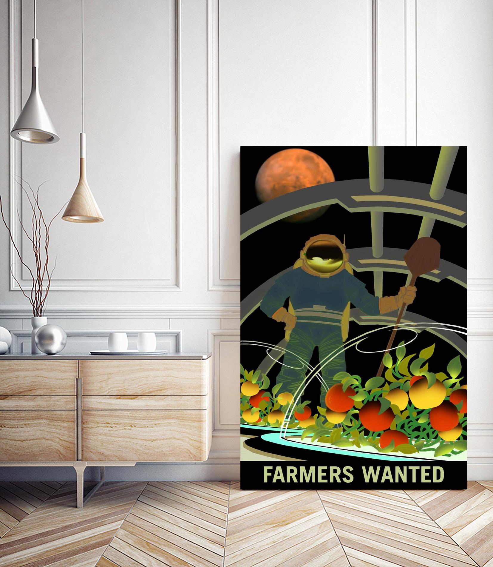 Farmers Wanted by NASA on GIANT ART - multicolor novelty