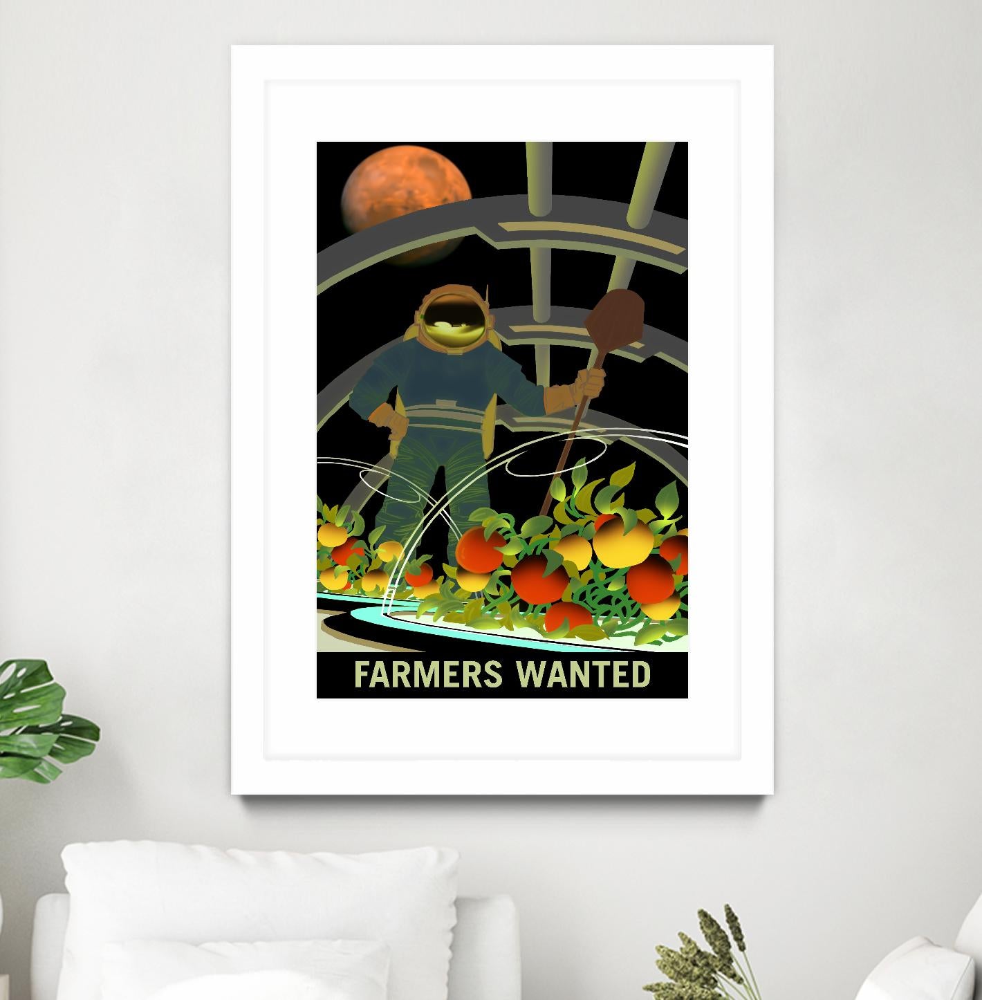 Farmers Wanted by NASA on GIANT ART - multicolor novelty