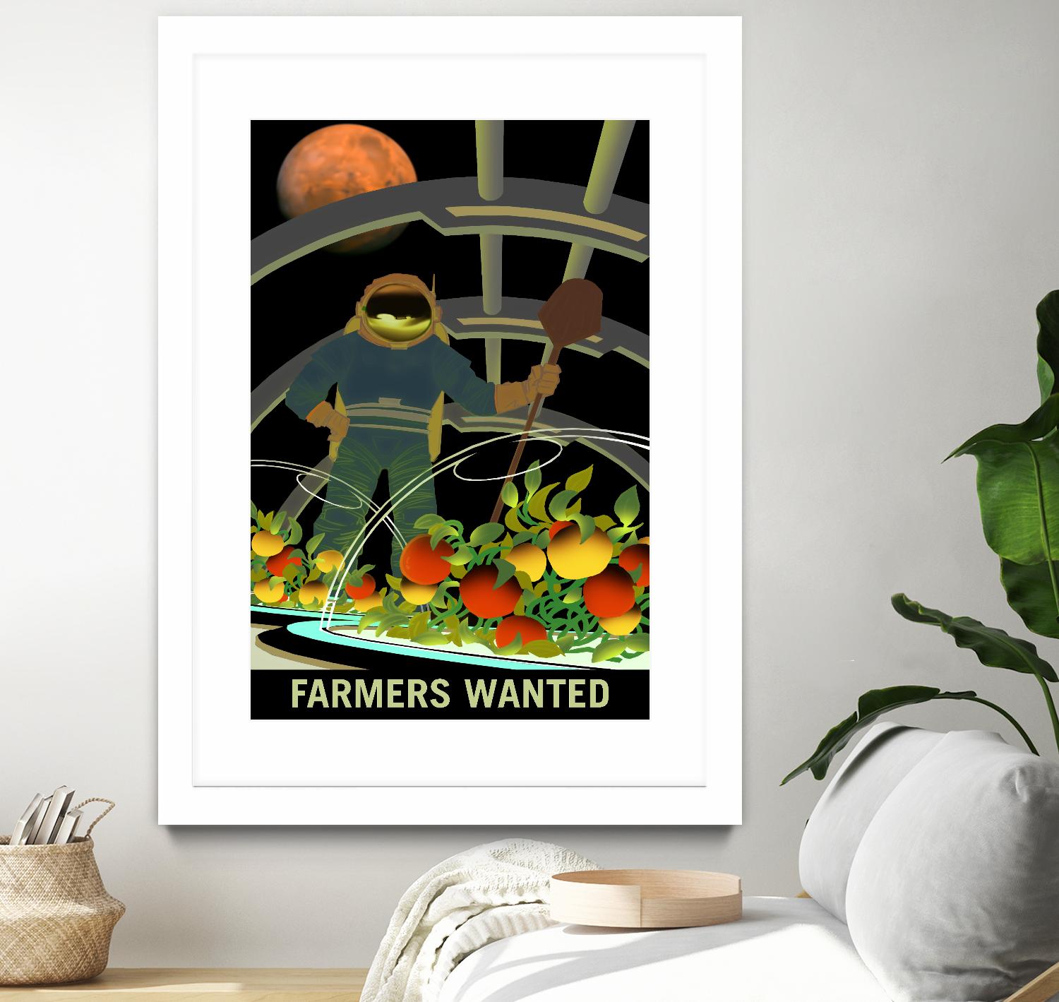 Farmers Wanted by NASA on GIANT ART - multicolor novelty