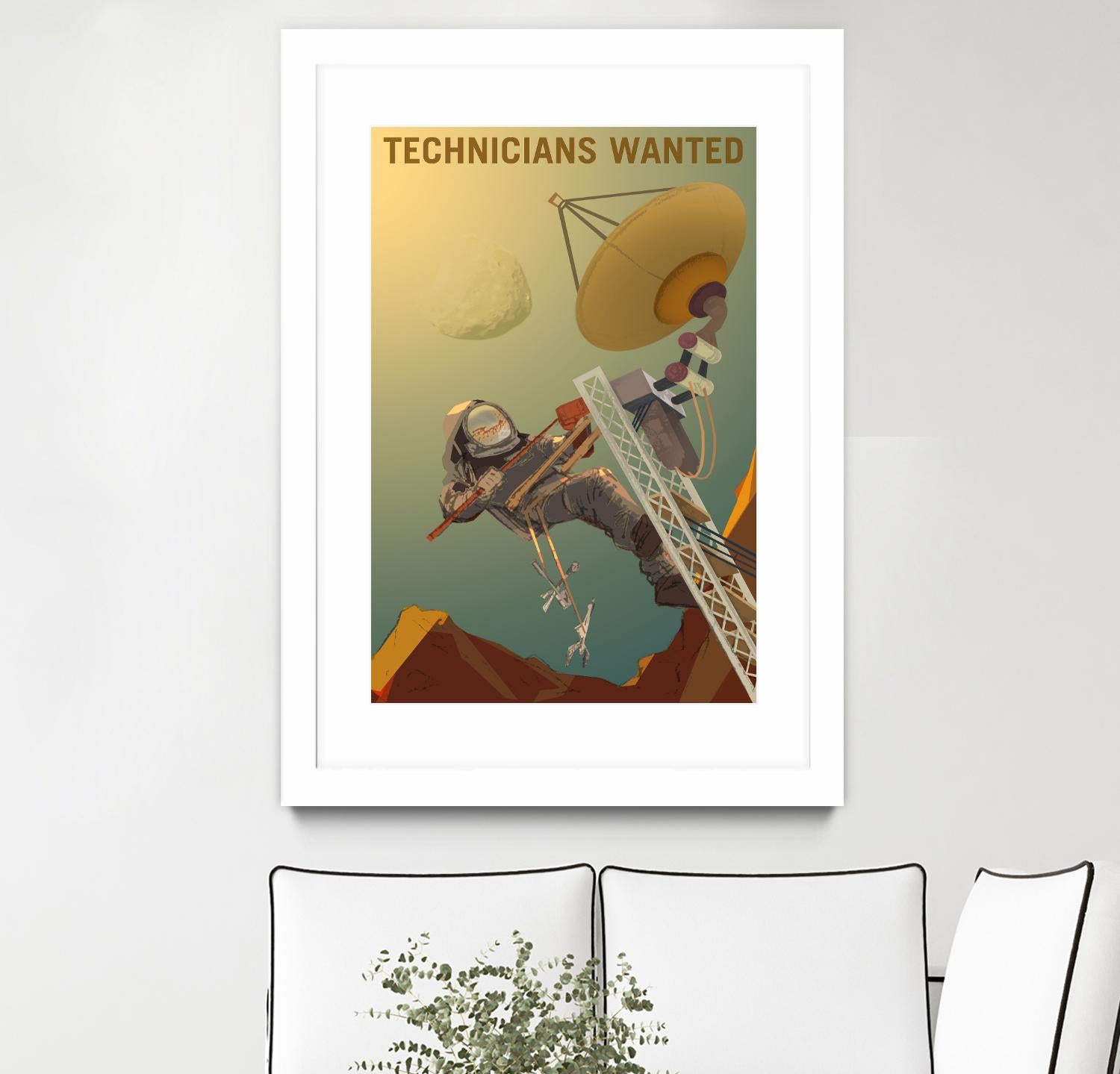 Technicians Wanted by NASA on GIANT ART - multicolor novelty