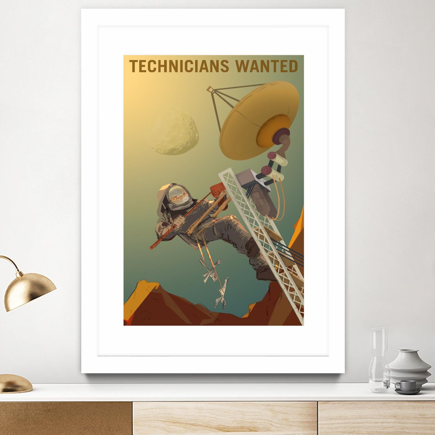 Technicians Wanted by NASA on GIANT ART - multicolor novelty