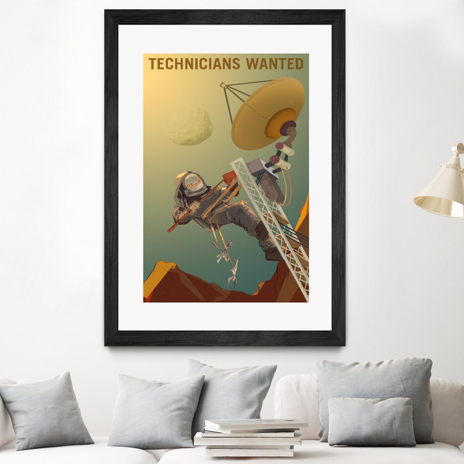 Technicians Wanted by NASA on GIANT ART - multicolor novelty