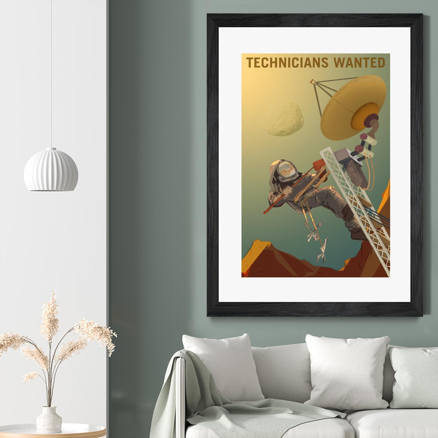 Technicians Wanted by NASA on GIANT ART - multicolor novelty