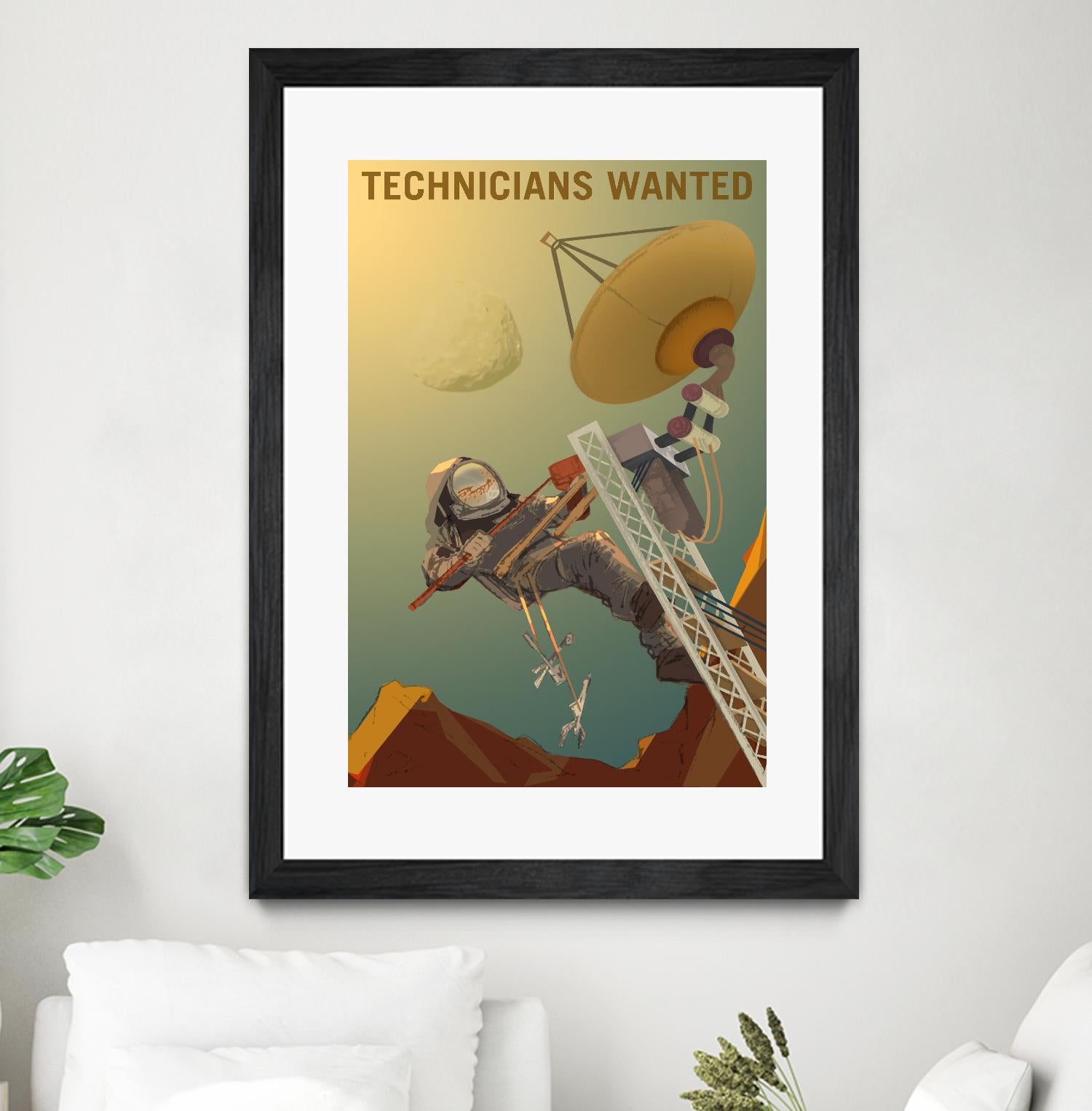 Technicians Wanted by NASA on GIANT ART - multicolor novelty