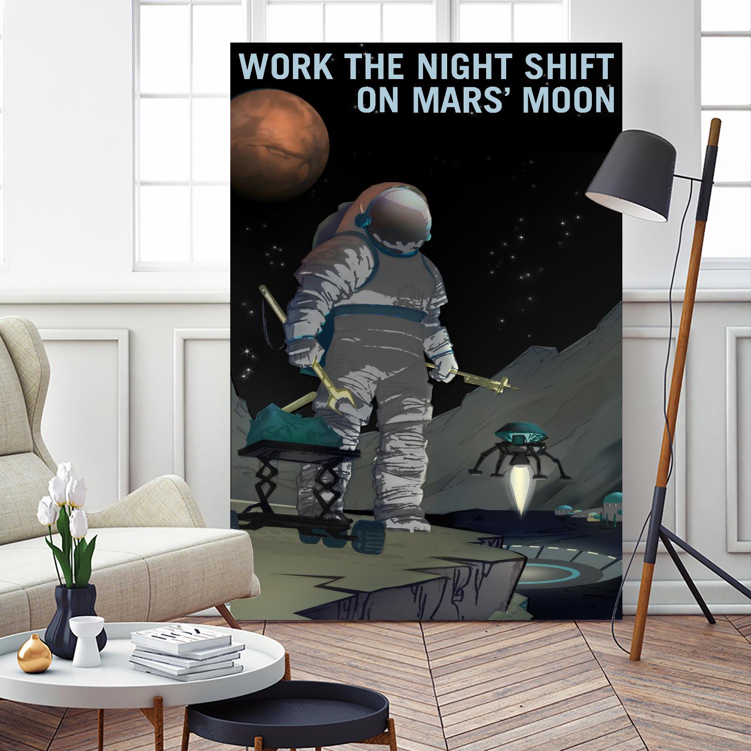 Work the Night Shift by NASA on GIANT ART - multicolor novelty
