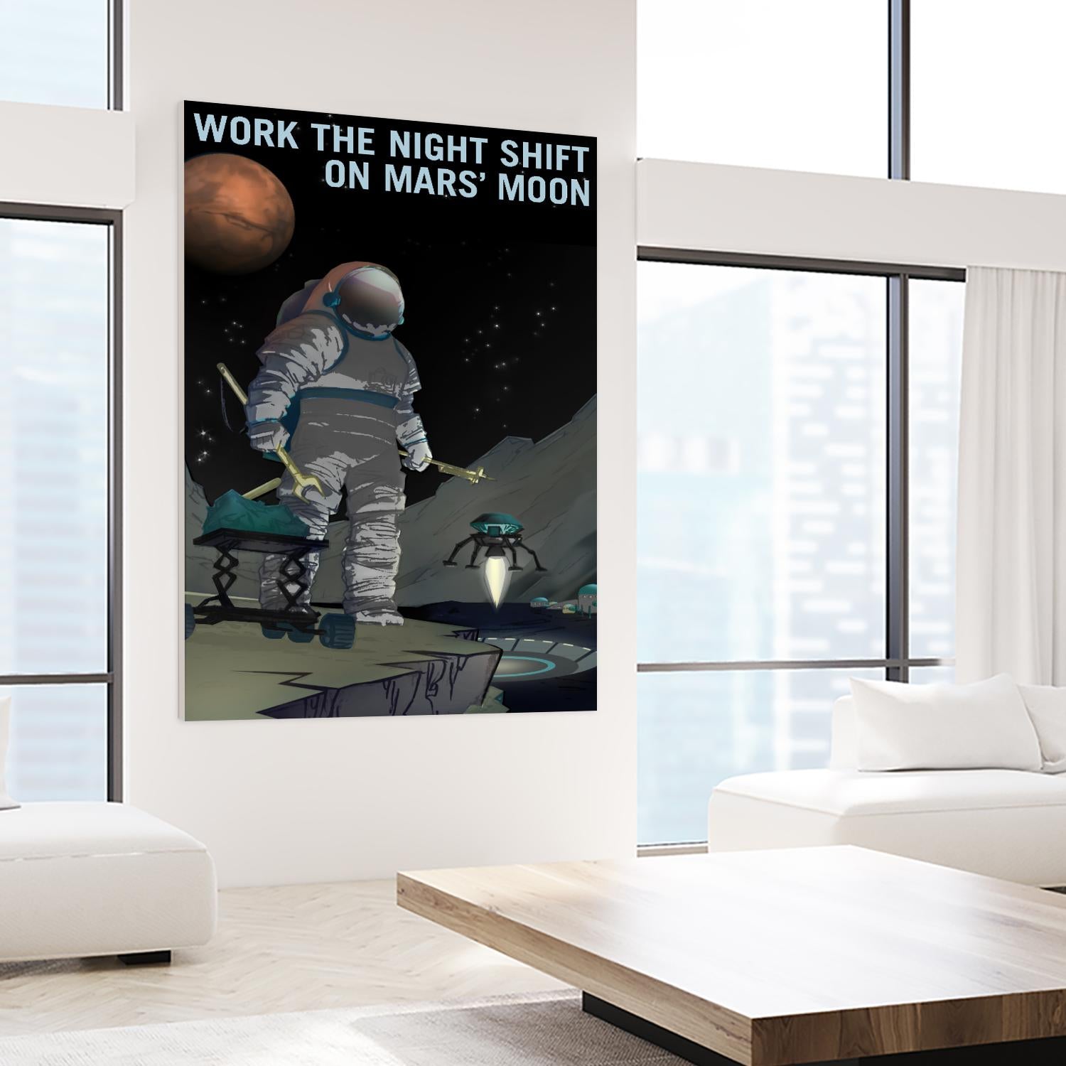 Work the Night Shift by NASA on GIANT ART - multicolor novelty