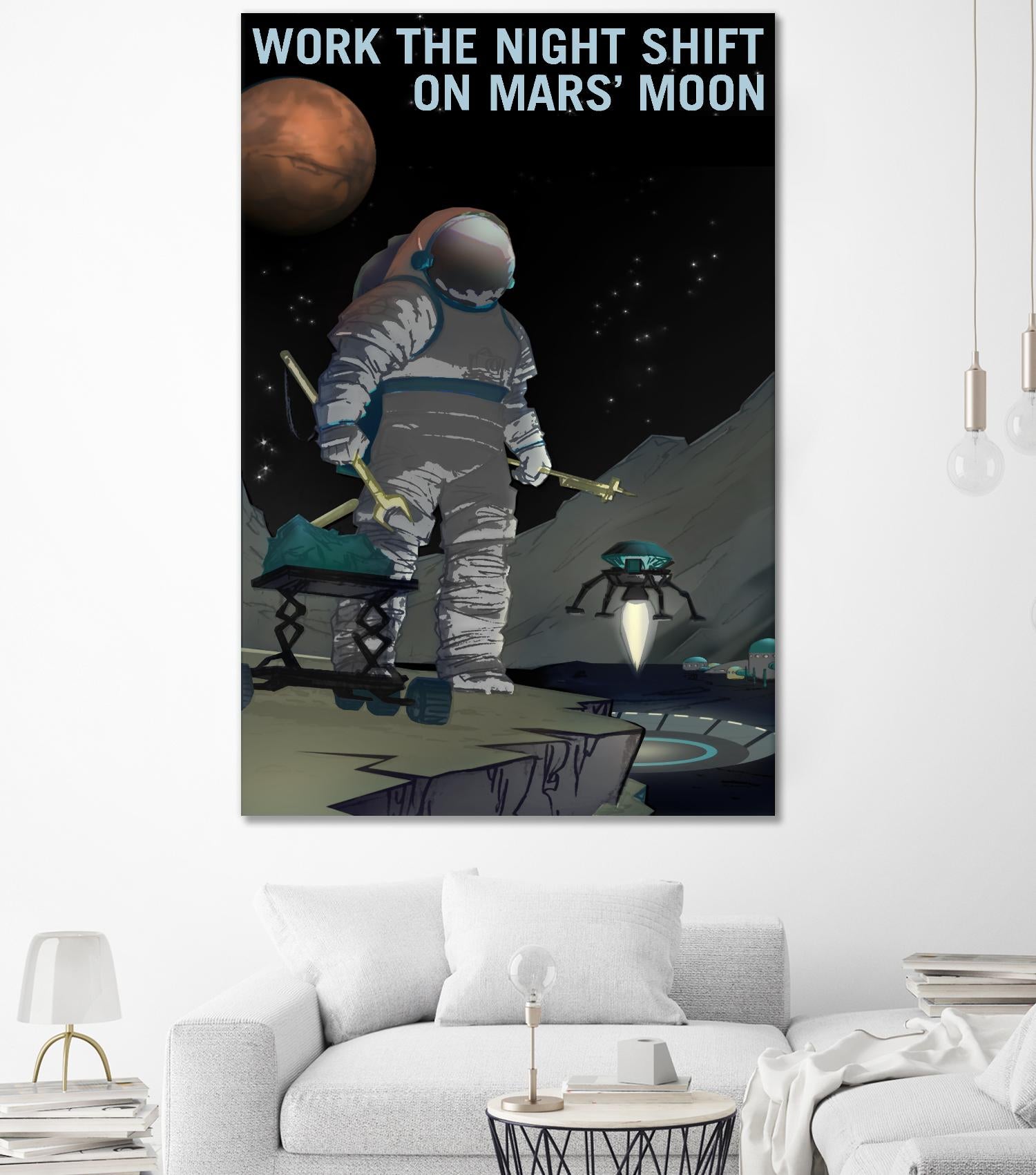 Work the Night Shift by NASA on GIANT ART - multicolor novelty
