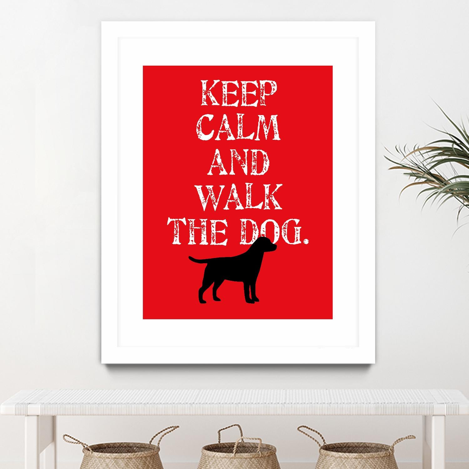 Keep Calm (Labrador) by Ginger Oliphant on GIANT ART - red inspirational, animals, novelty, design/type, dogs, humor, illustration