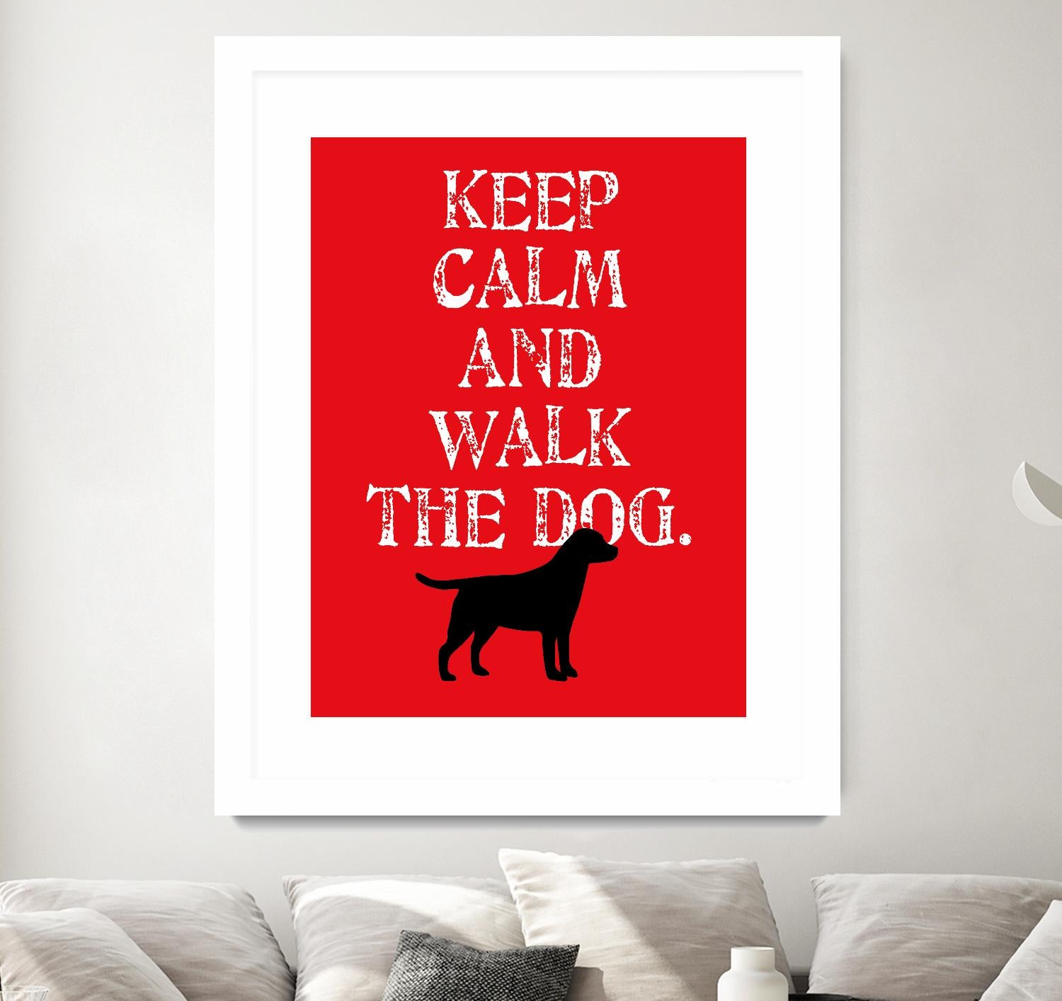 Keep Calm (Labrador) by Ginger Oliphant on GIANT ART - red inspirational, animals, novelty, design/type, dogs, humor, illustration