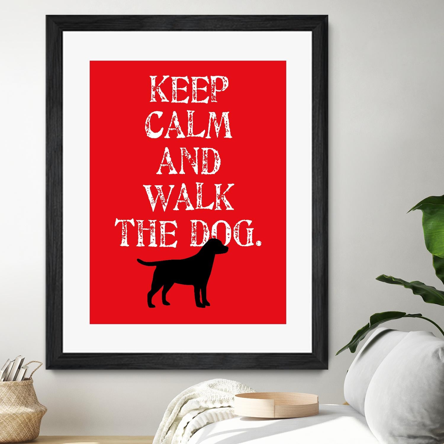 Keep Calm (Labrador) by Ginger Oliphant on GIANT ART - red inspirational, animals, novelty, design/type, dogs, humor, illustration