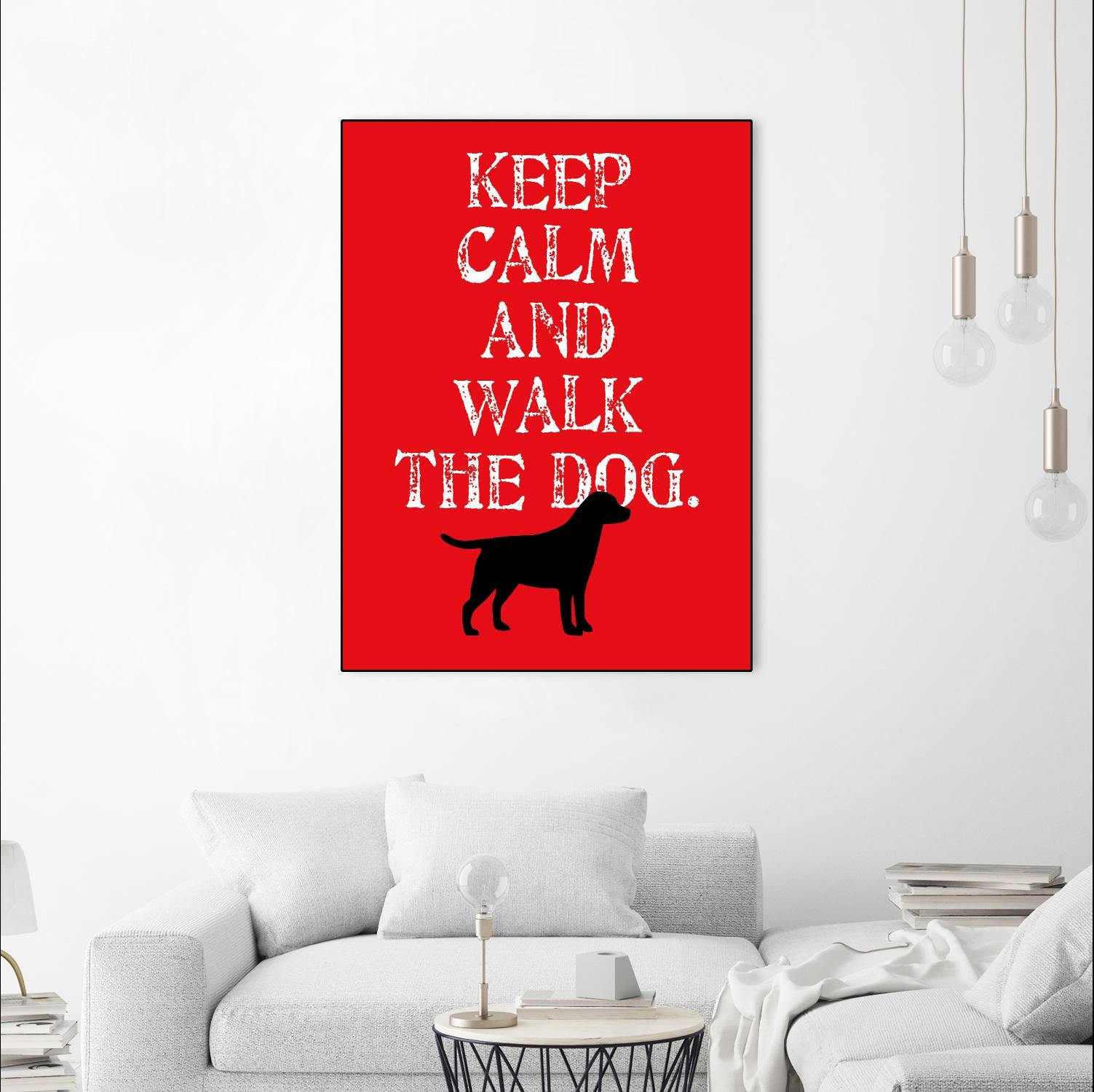 Keep Calm (Labrador) by Ginger Oliphant on GIANT ART - red inspirational, animals, novelty, design/type, dogs, humor, illustration