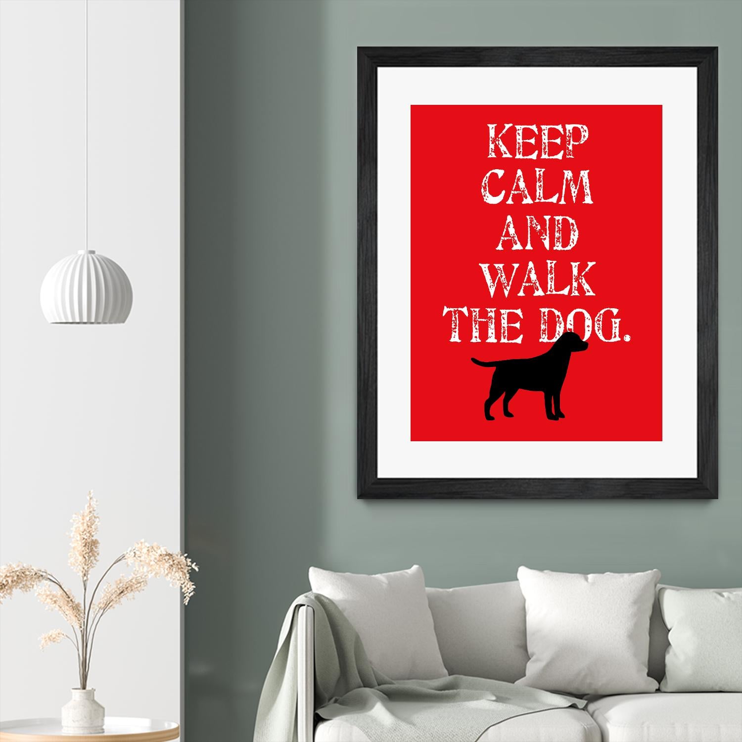 Keep Calm (Labrador) by Ginger Oliphant on GIANT ART - red inspirational, animals, novelty, design/type, dogs, humor, illustration