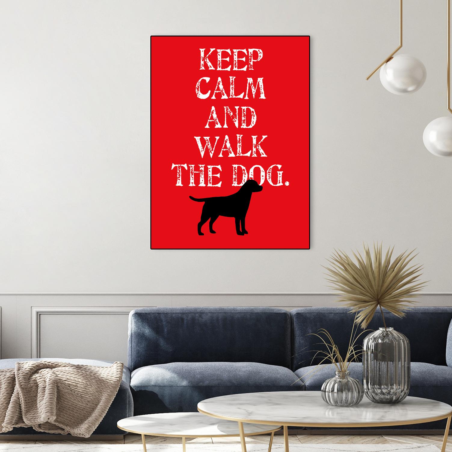Keep Calm (Labrador) by Ginger Oliphant on GIANT ART - red inspirational, animals, novelty, design/type, dogs, humor, illustration