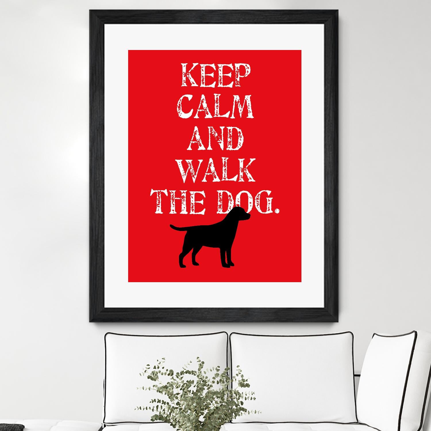 Keep Calm (Labrador) by Ginger Oliphant on GIANT ART - red inspirational, animals, novelty, design/type, dogs, humor, illustration