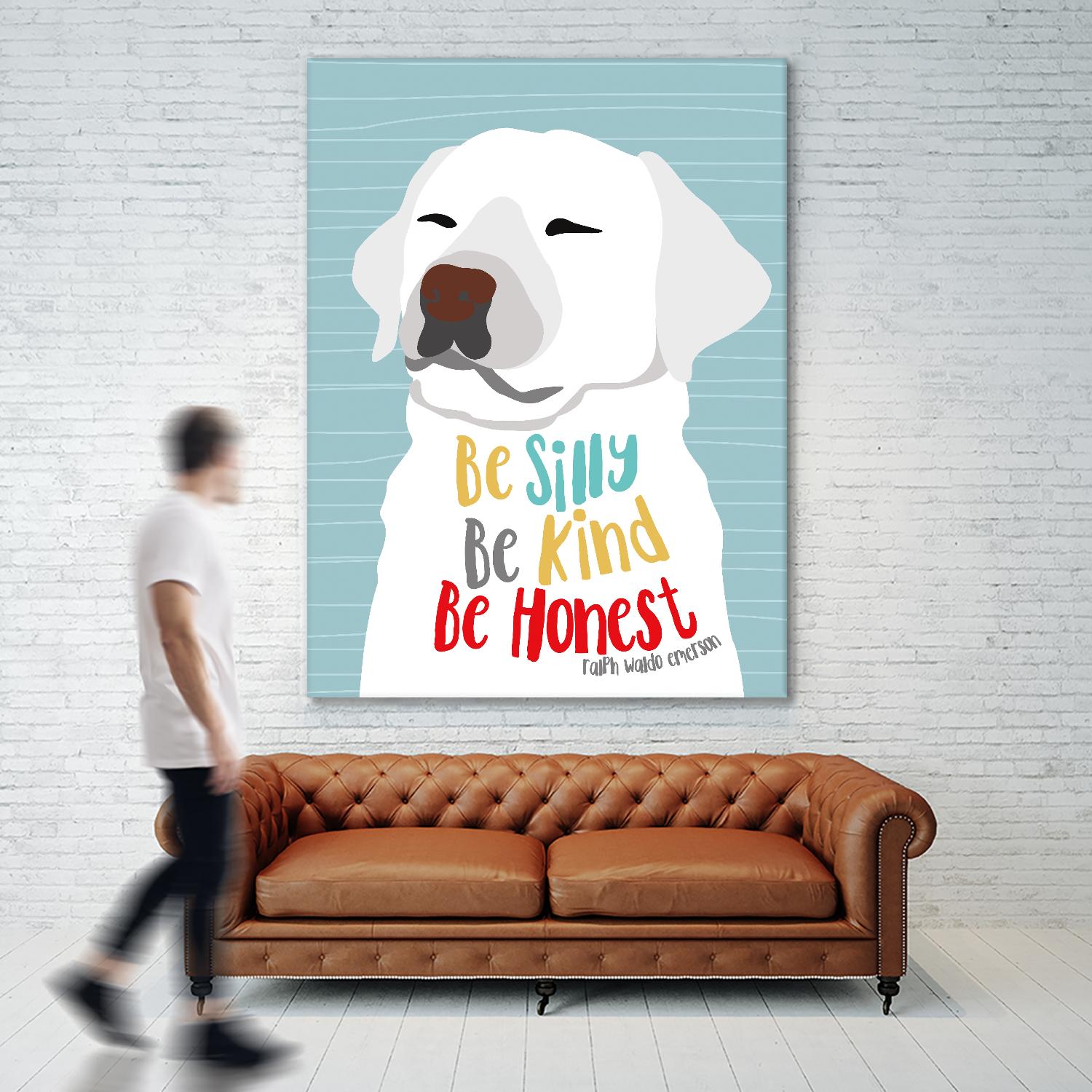 Be Silly, Kind and Honest by Ginger Oliphant on GIANT ART - multicolor animals; inspirational