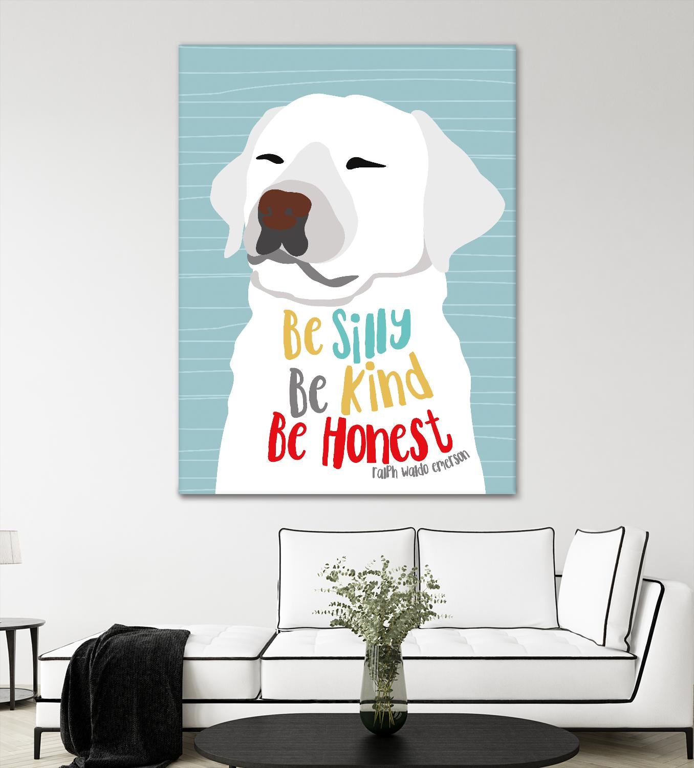 Be Silly, Kind and Honest by Ginger Oliphant on GIANT ART - multicolor animals; inspirational