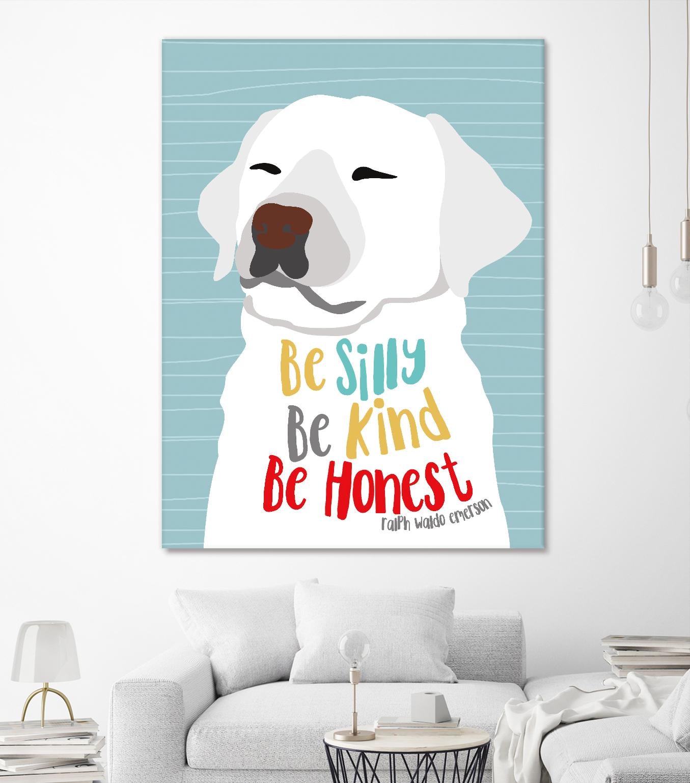 Be Silly, Kind and Honest by Ginger Oliphant on GIANT ART - multicolor animals; inspirational