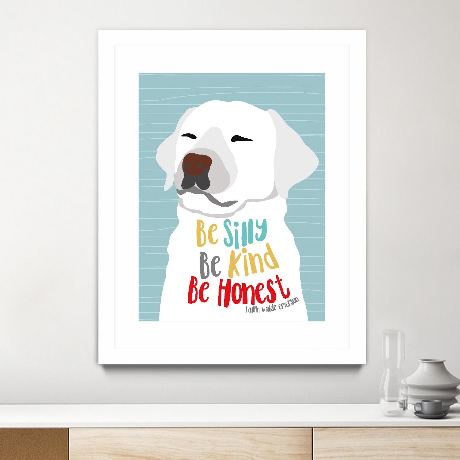 Be Silly, Kind and Honest by Ginger Oliphant on GIANT ART - multicolor animals; inspirational