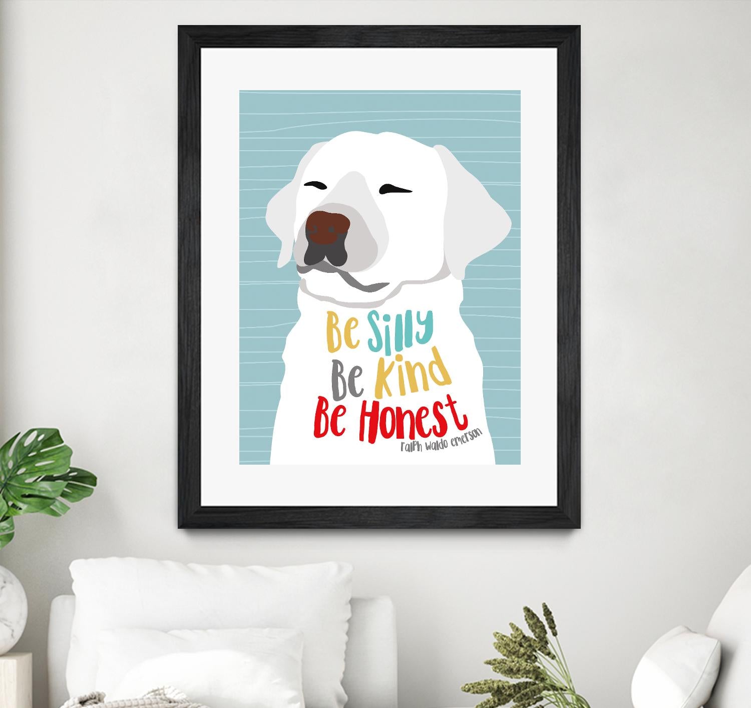 Be Silly, Kind and Honest by Ginger Oliphant on GIANT ART - multicolor animals; inspirational