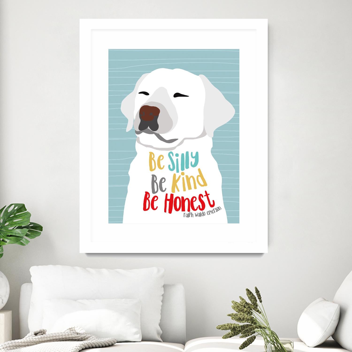 Be Silly, Kind and Honest by Ginger Oliphant on GIANT ART - multicolor animals; inspirational